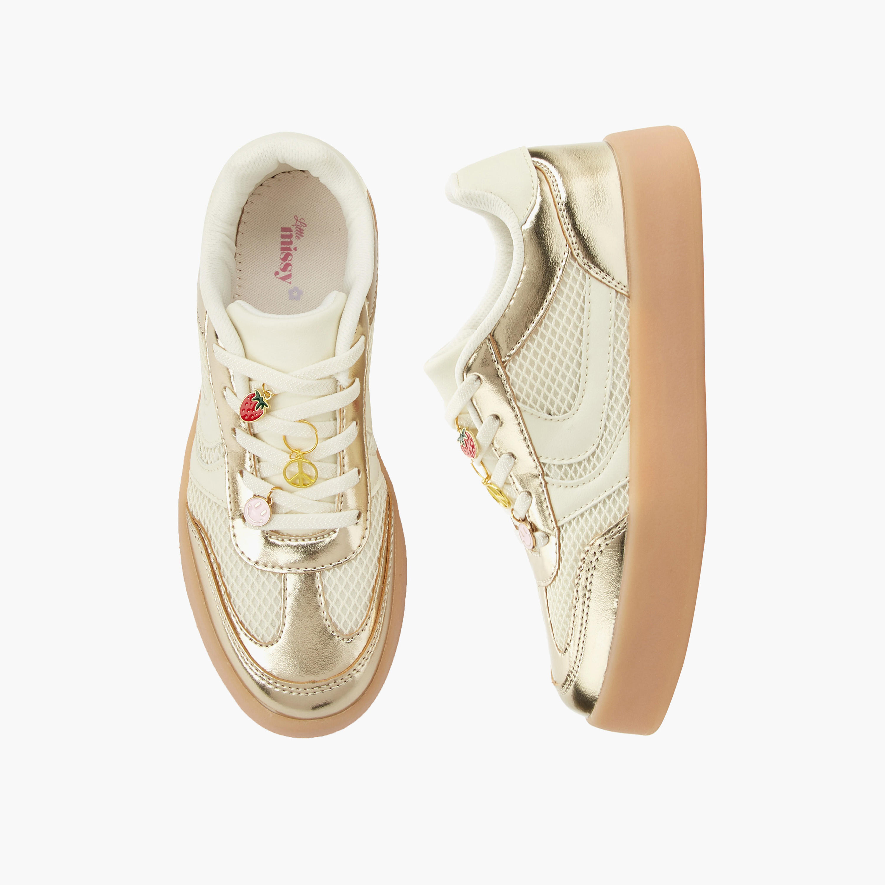 Little Missy Girls Lace-Up Sneakers-girls-shoes-sneakers-image-1