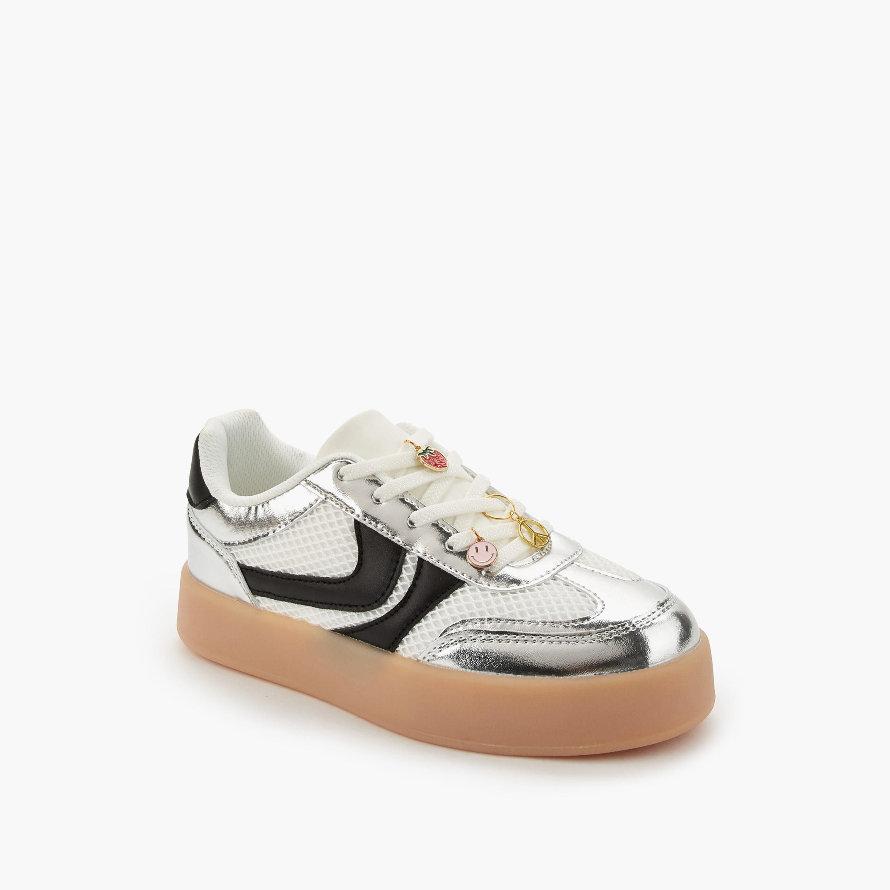 Little Missy Girls Lace-Up Sneakers-girls-shoes-sneakers-image-3