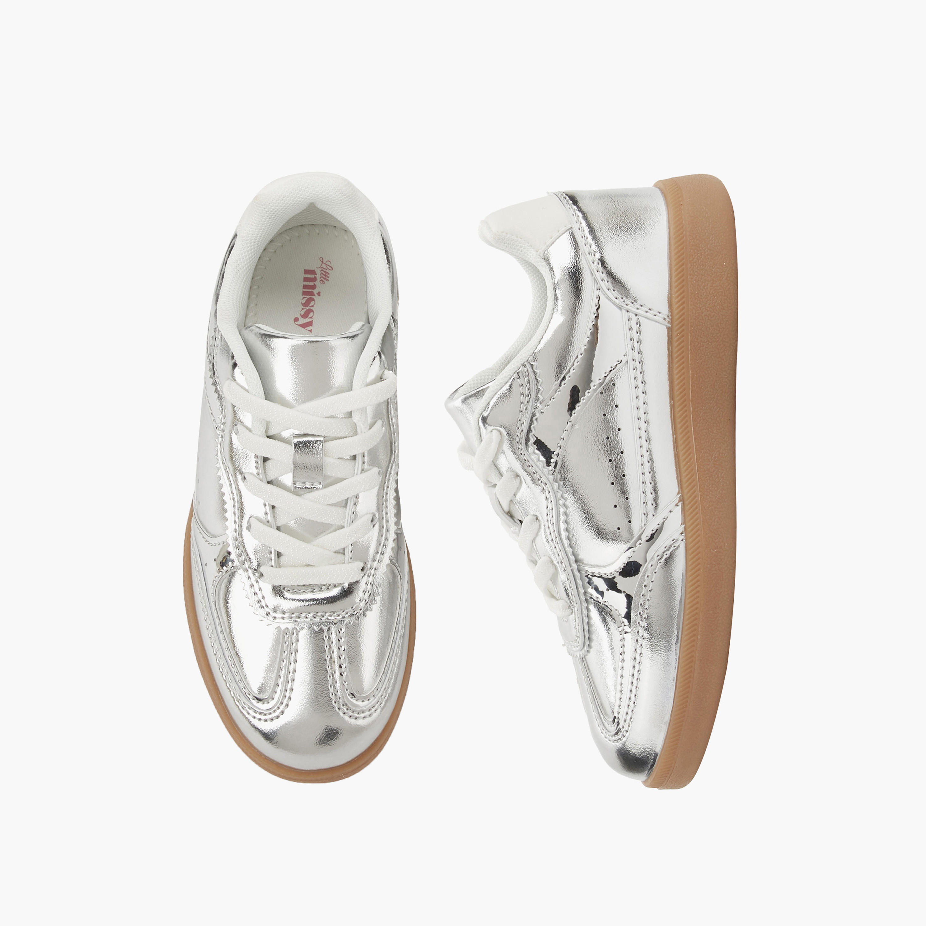 Little Missy Girls Lace-Up Sneakers-girls-shoes-sneakers-image-1