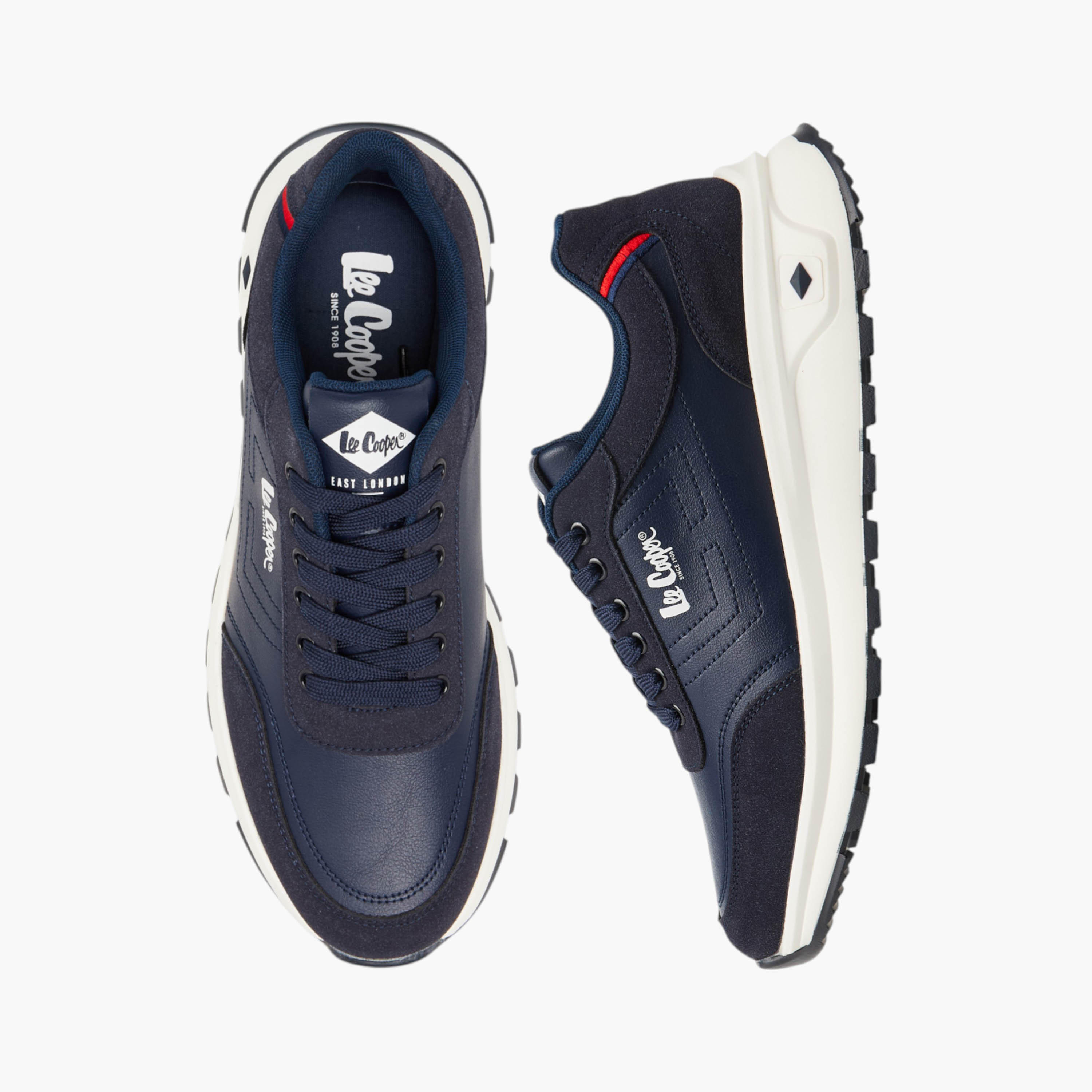 Lee Cooper Men's Panelled Lace-Up Sneakers-men-shoes-sneakers-image-1