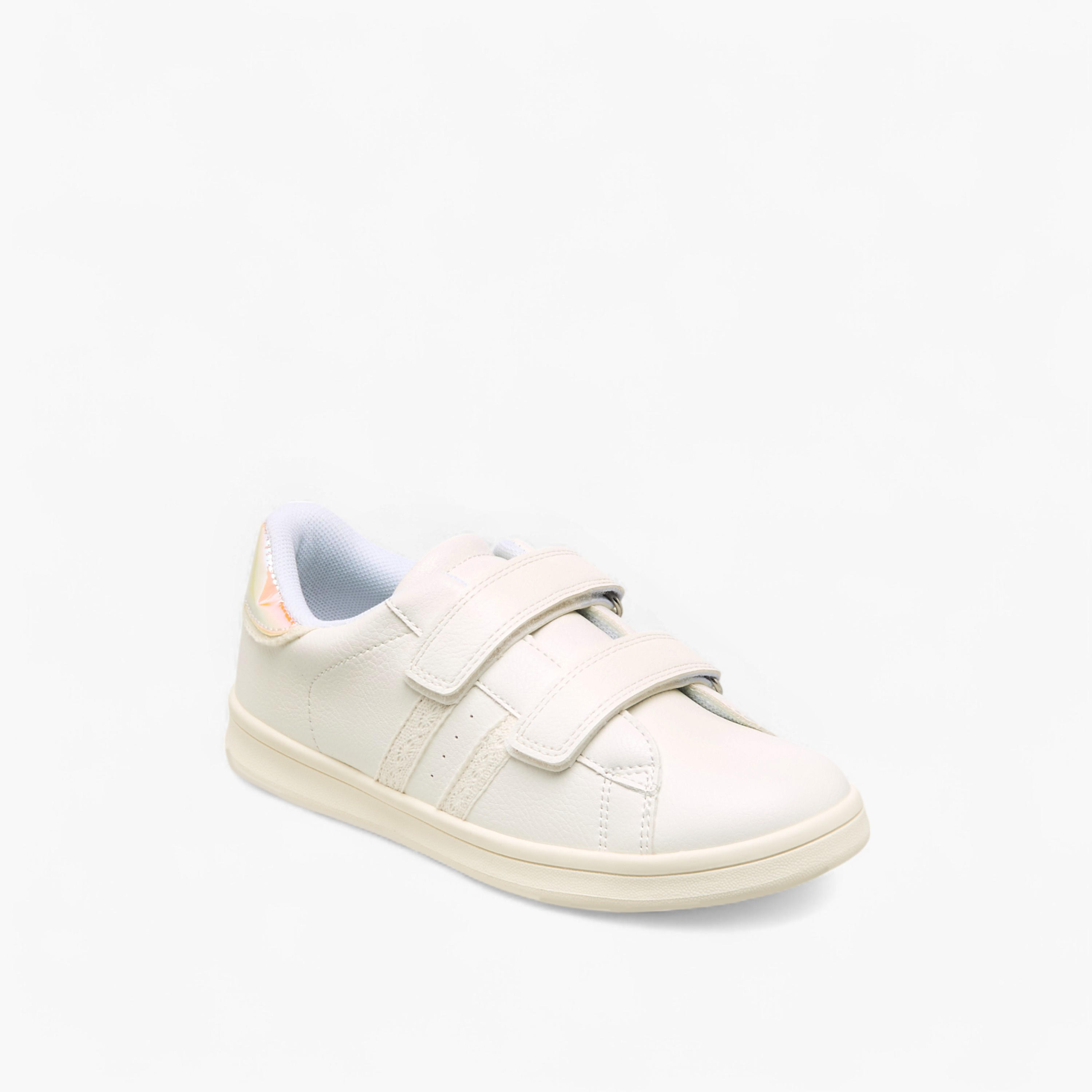 Little Missy Panelled Sneakers with Hook and Loop Closure-girls-shoes-sneakers-image-2