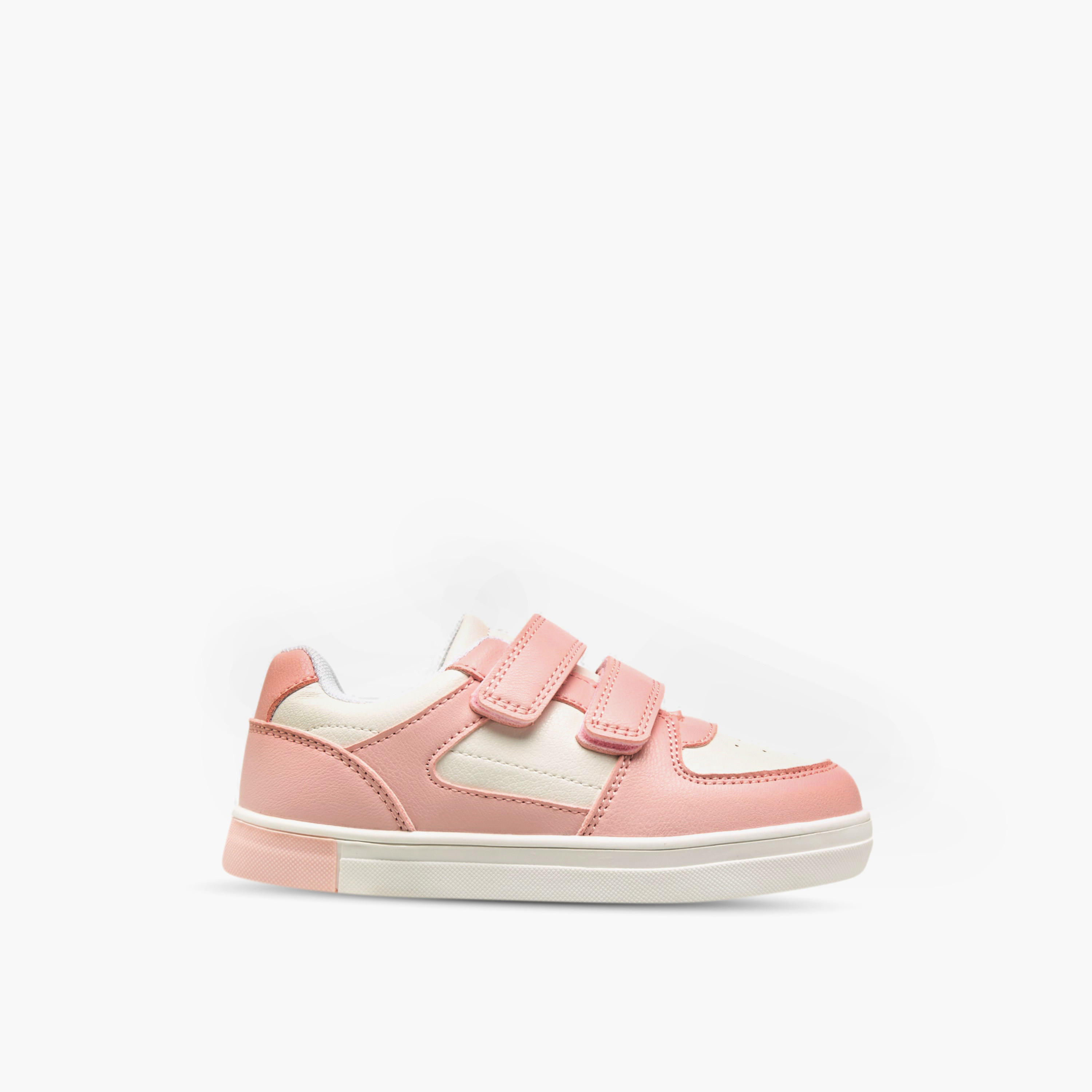 Juniors Panelled Sneakers with Hook and Loop Closure-girls-shoes-sneakers-image-3