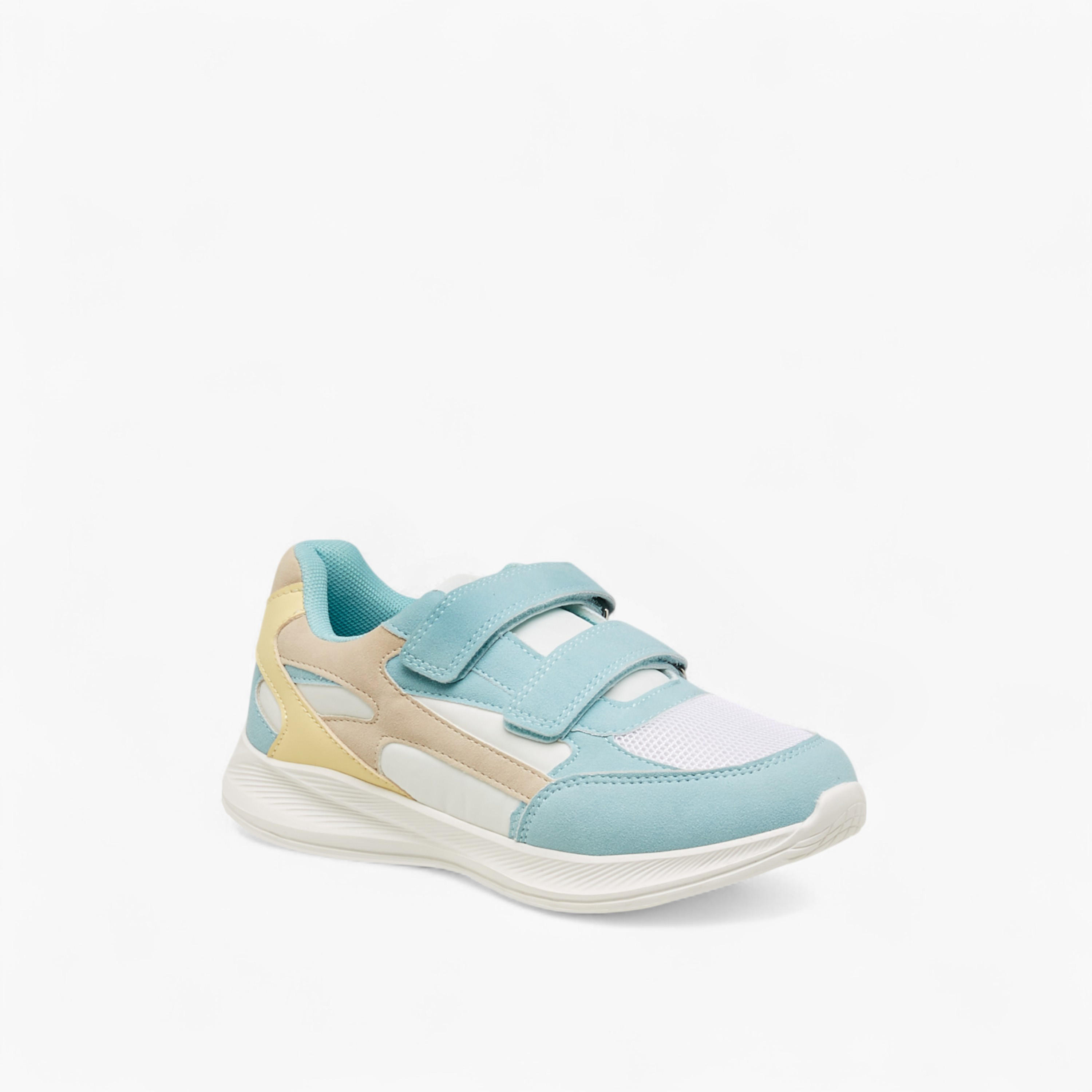 Little Missy Colourblock Sneakers with Hook and Loop Closure-girls-shoes-sneakers-image-2