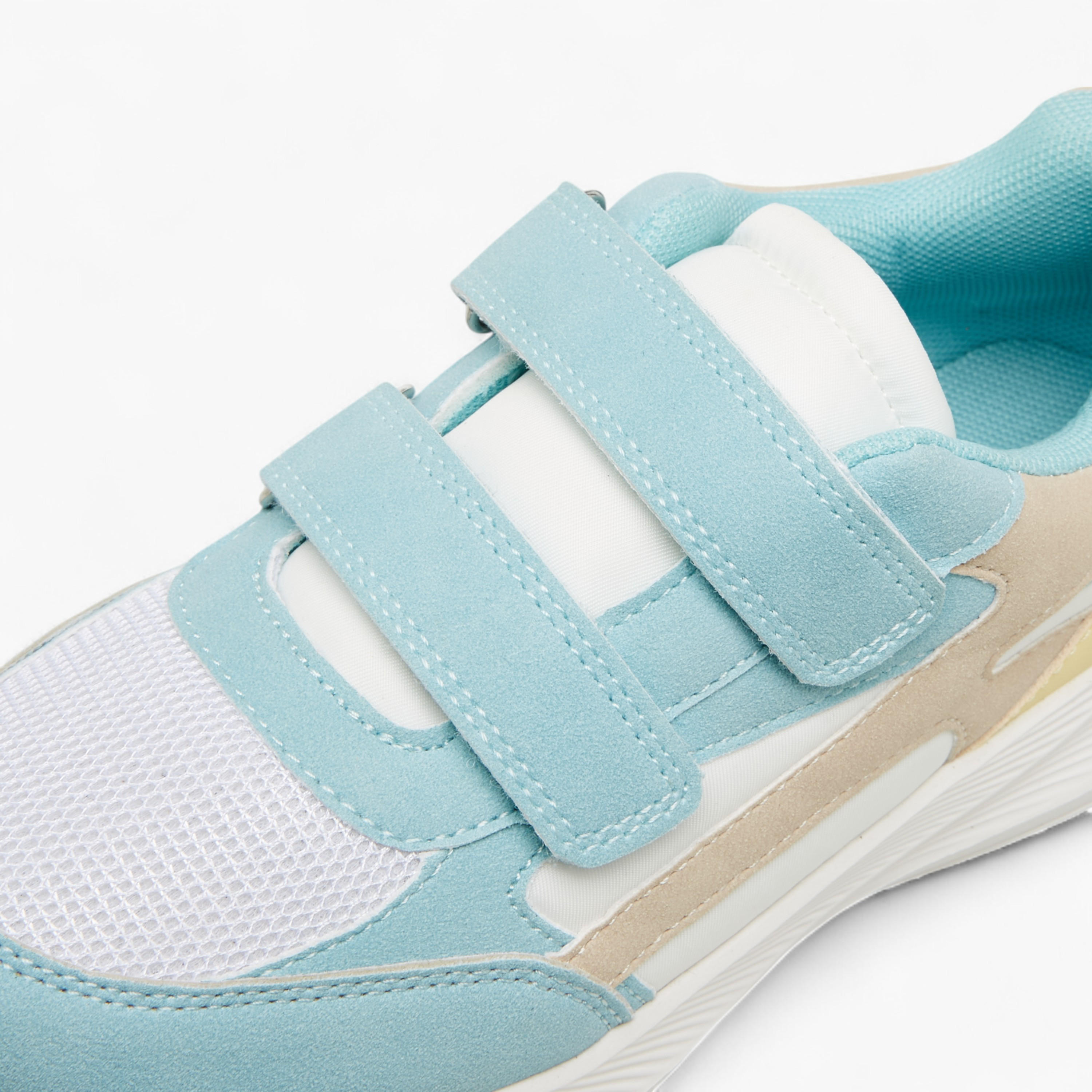 Little Missy Colourblock Sneakers with Hook and Loop Closure-girls-shoes-sneakers-image-4
