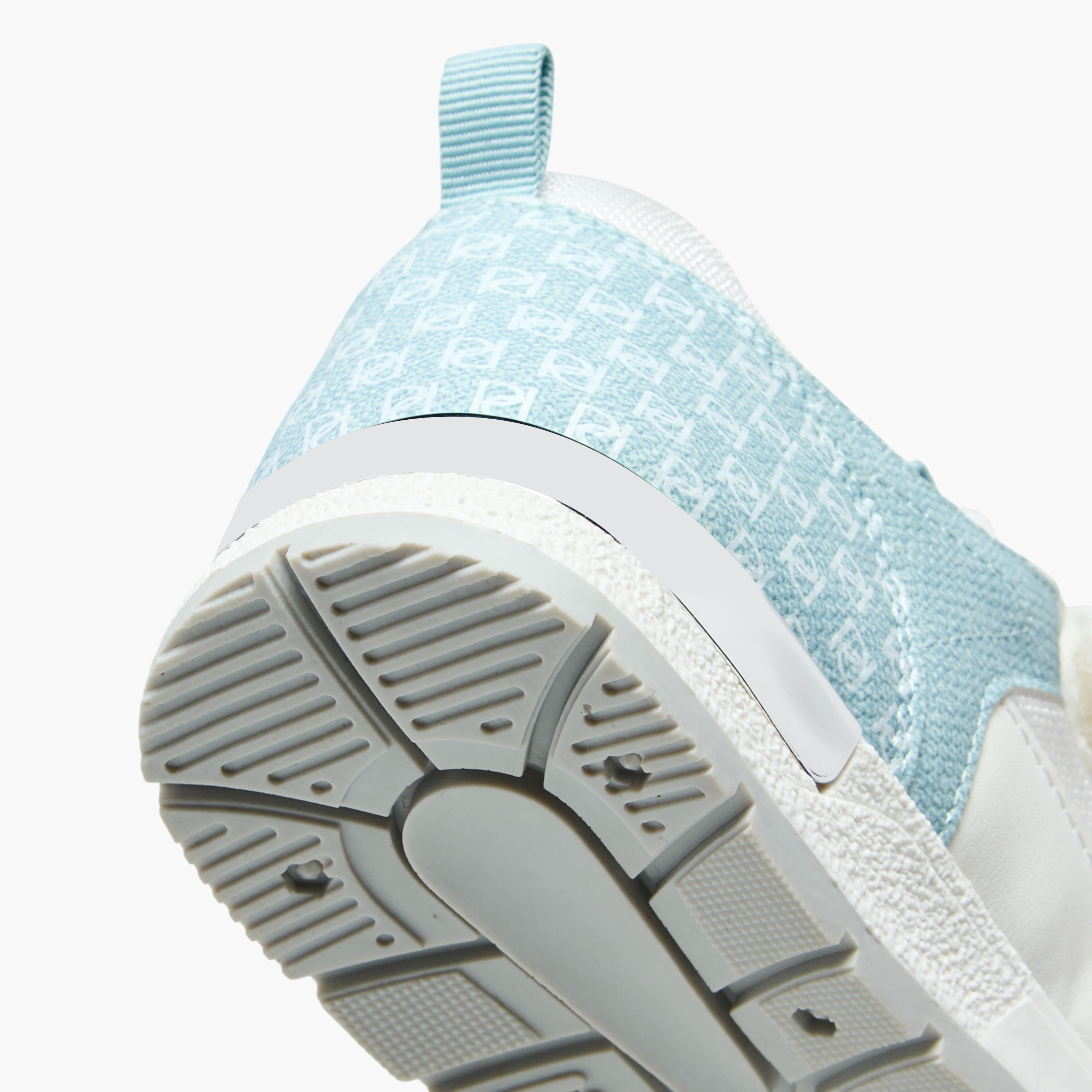 Paprika Monogram Print Sneakers with Hook and Loop Closure-girls-shoes-sneakers-image-5