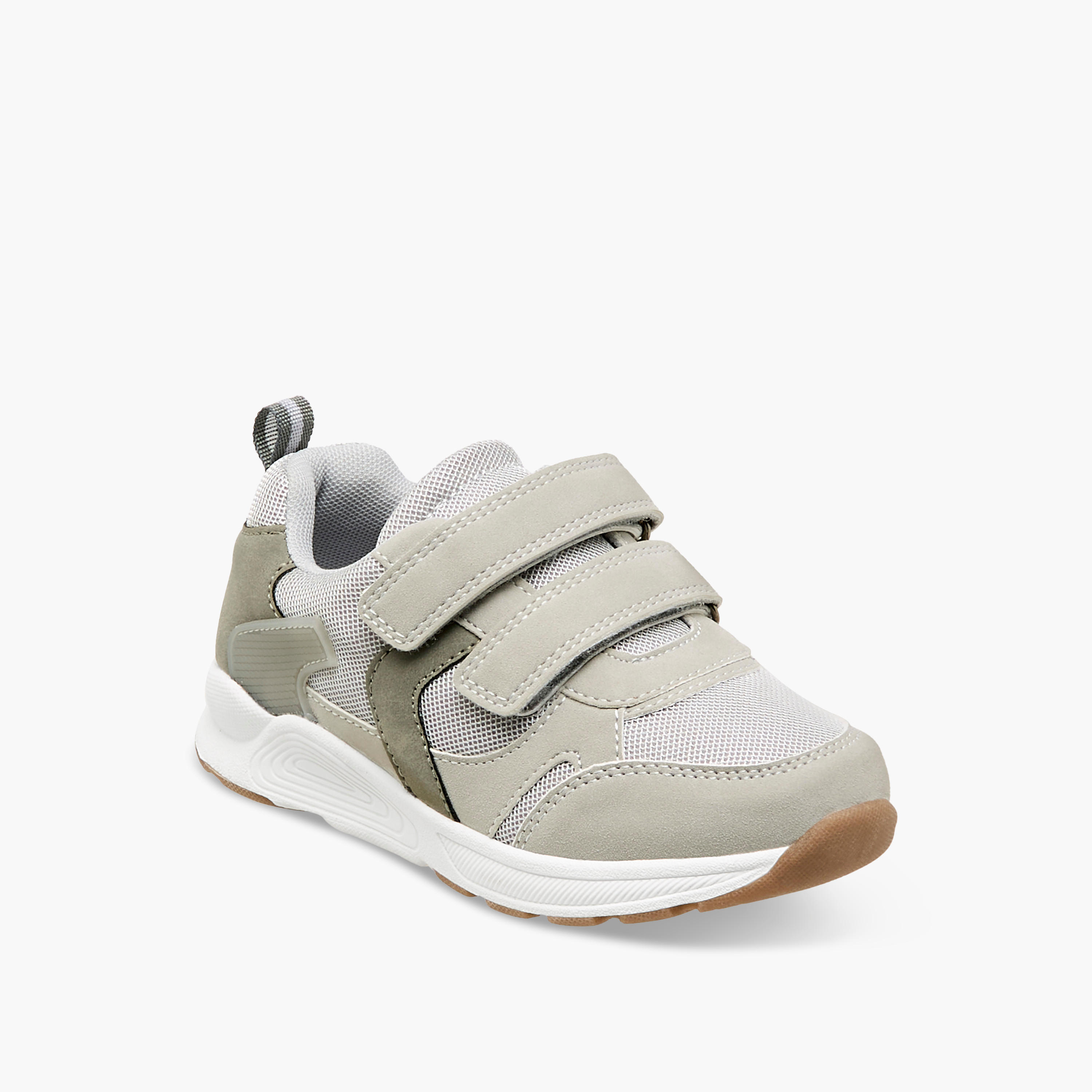 Juniors Panelled Sneakers with Hook and Loop Closure-boys-shoes-sneakers-image-2
