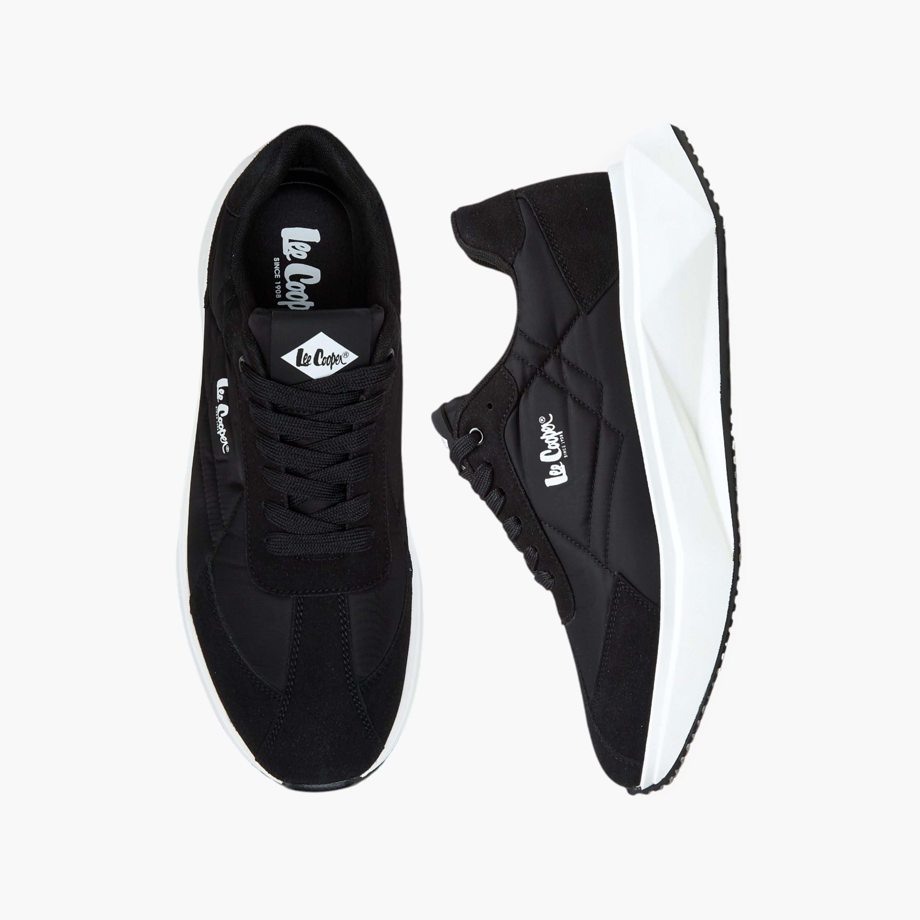 Lee Cooper Men's Panelled Lace-Up Sneakers-men-shoes-sneakers-image-1