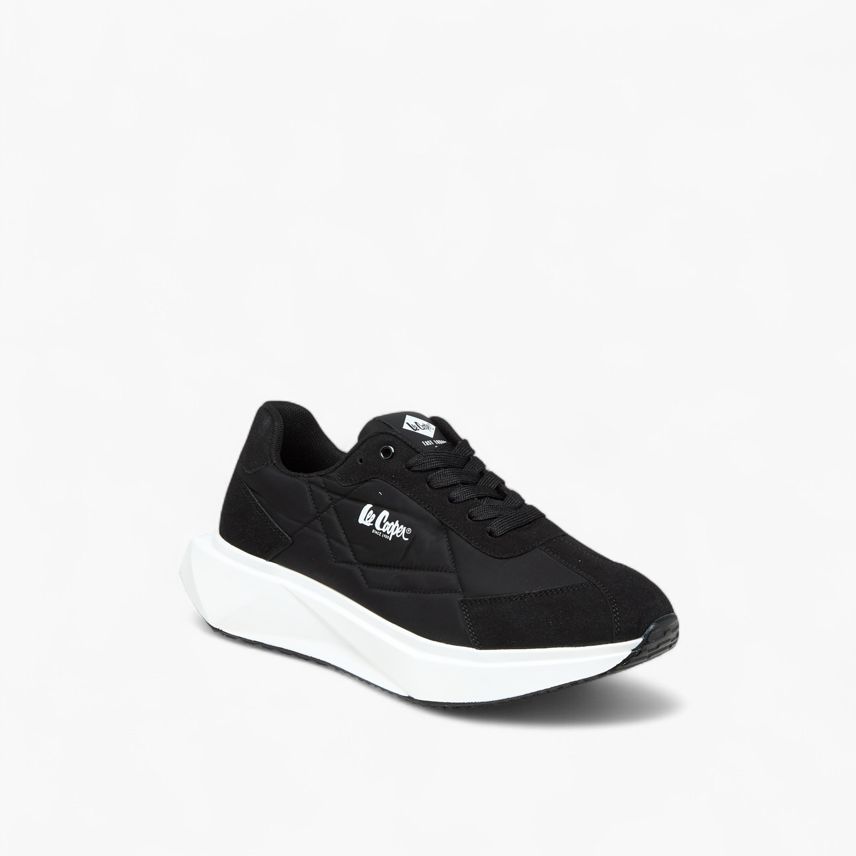 Lee Cooper Men's Panelled Lace-Up Sneakers-men-shoes-sneakers-image-2