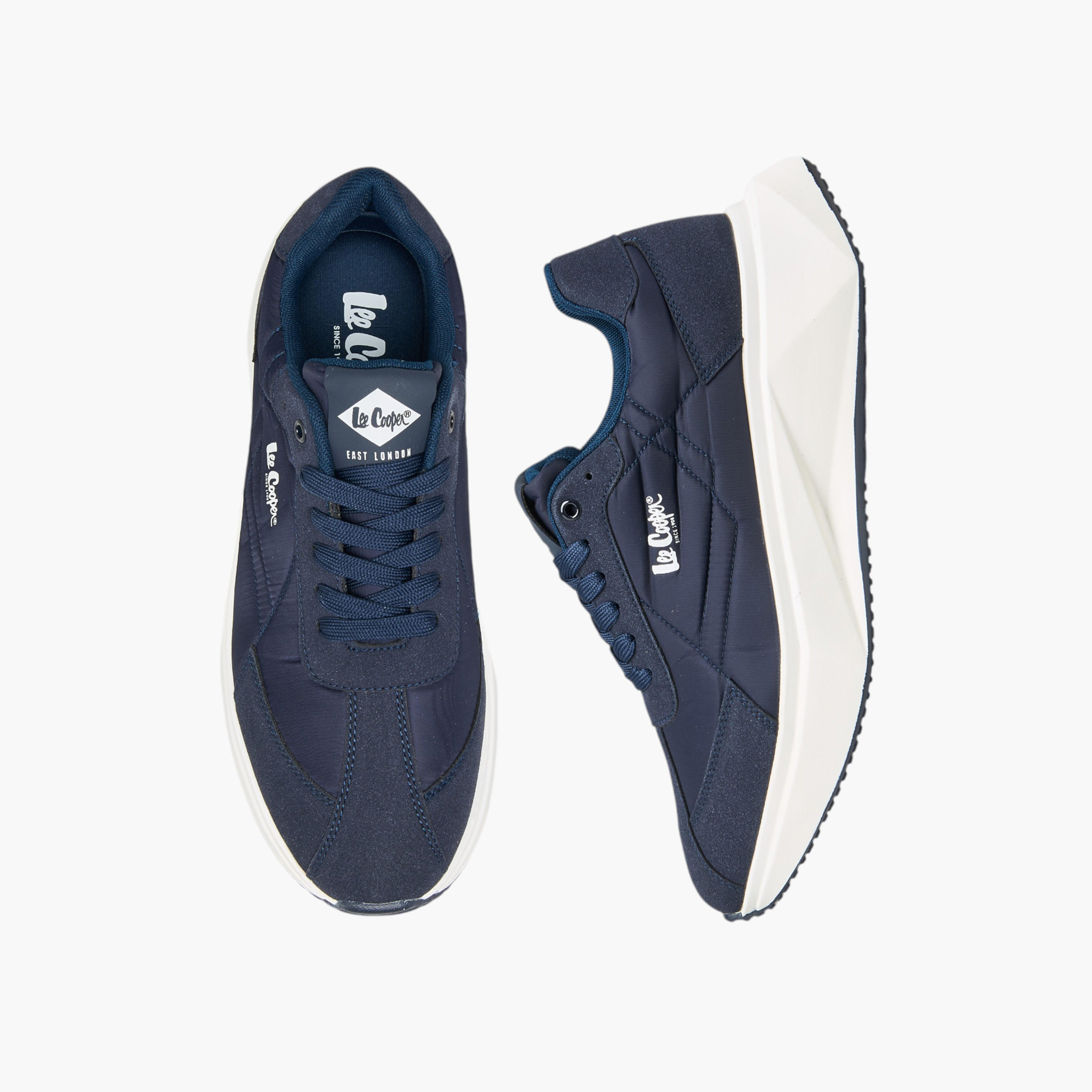 Lee Cooper Men's Panelled Lace-Up Sneakers-men-shoes-sneakers-image-1