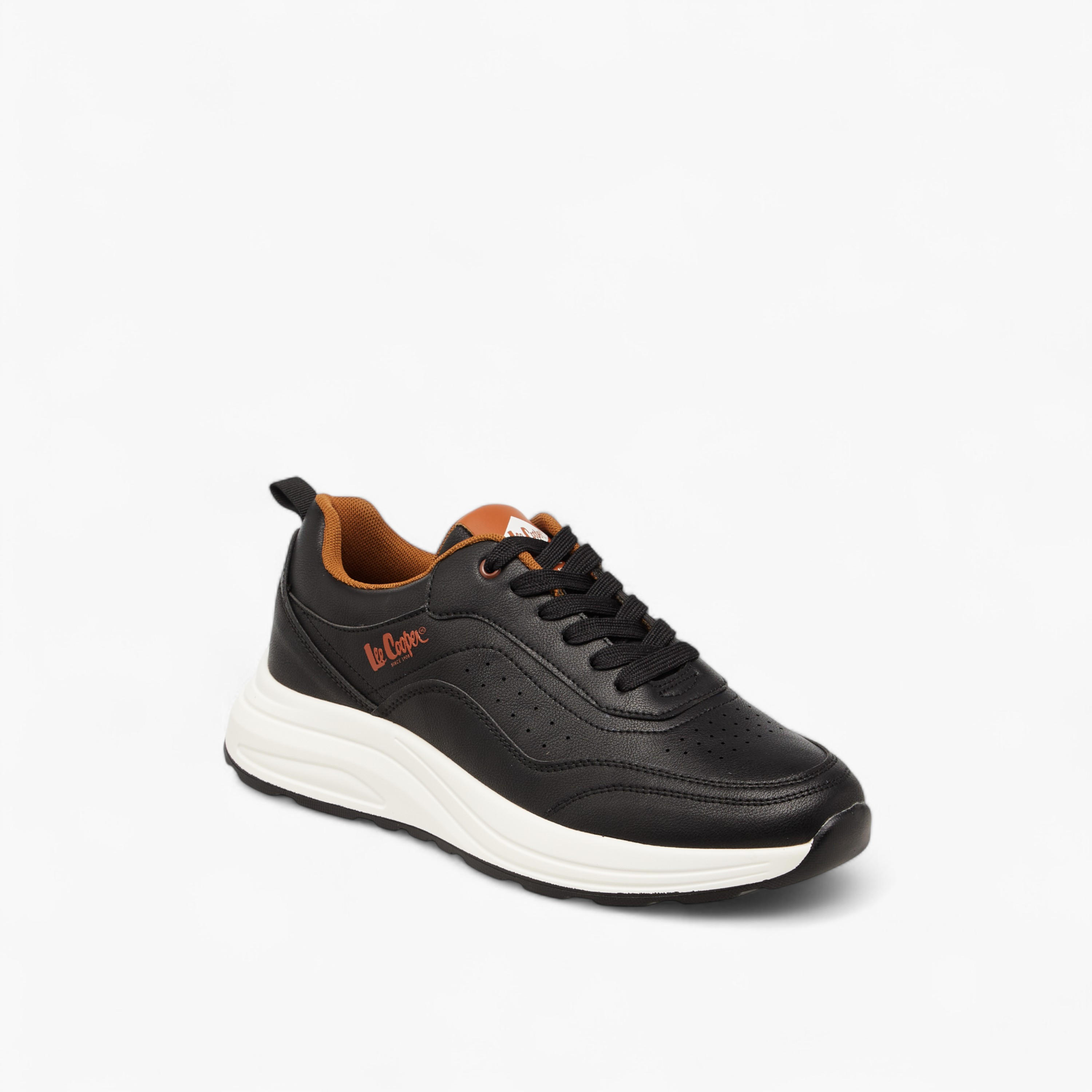 Lee Cooper Men's Perforated Panelled Lace-Up Sneakers-men-shoes-sneakers-image-2