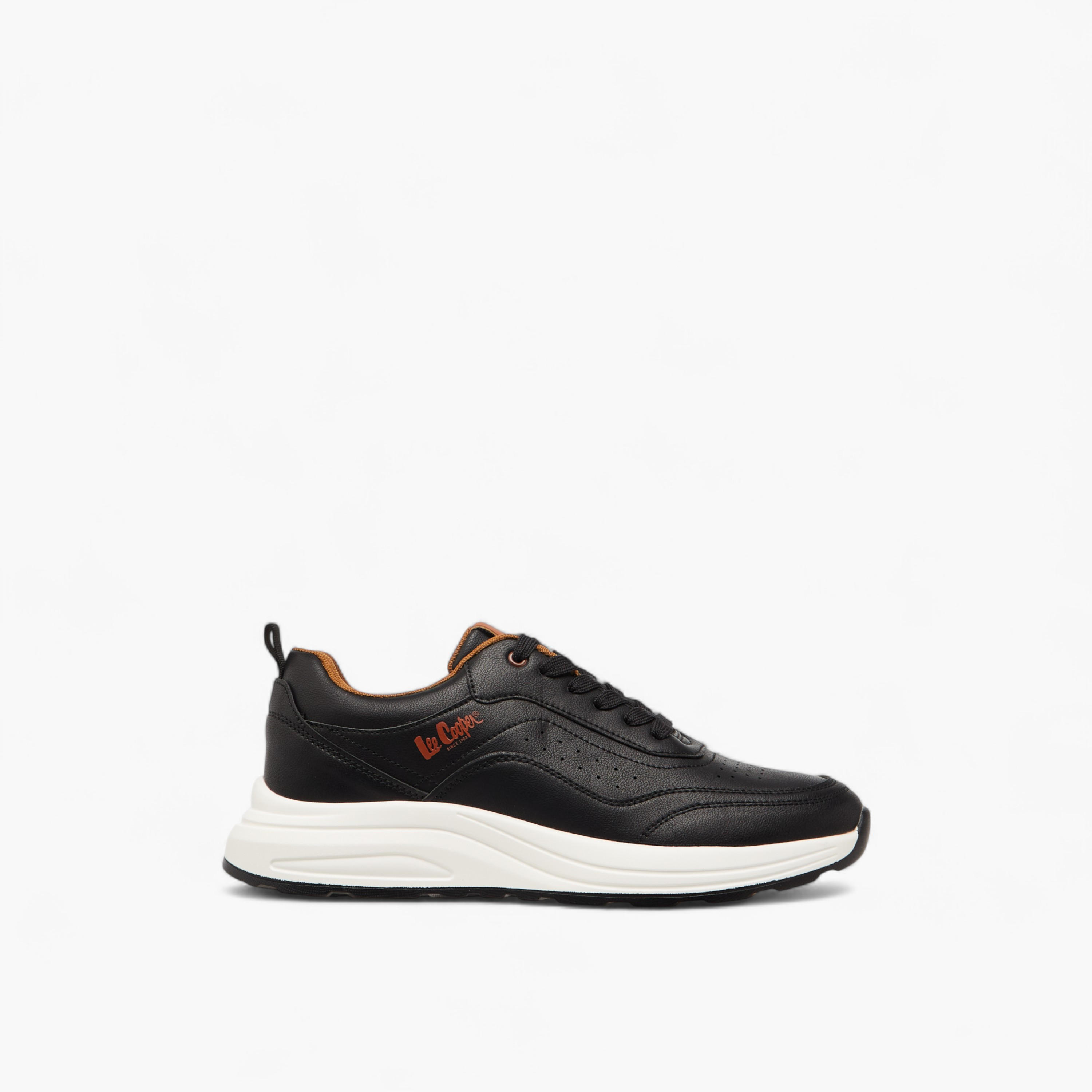 Lee Cooper Men's Perforated Panelled Lace-Up Sneakers-men-shoes-sneakers-image-3