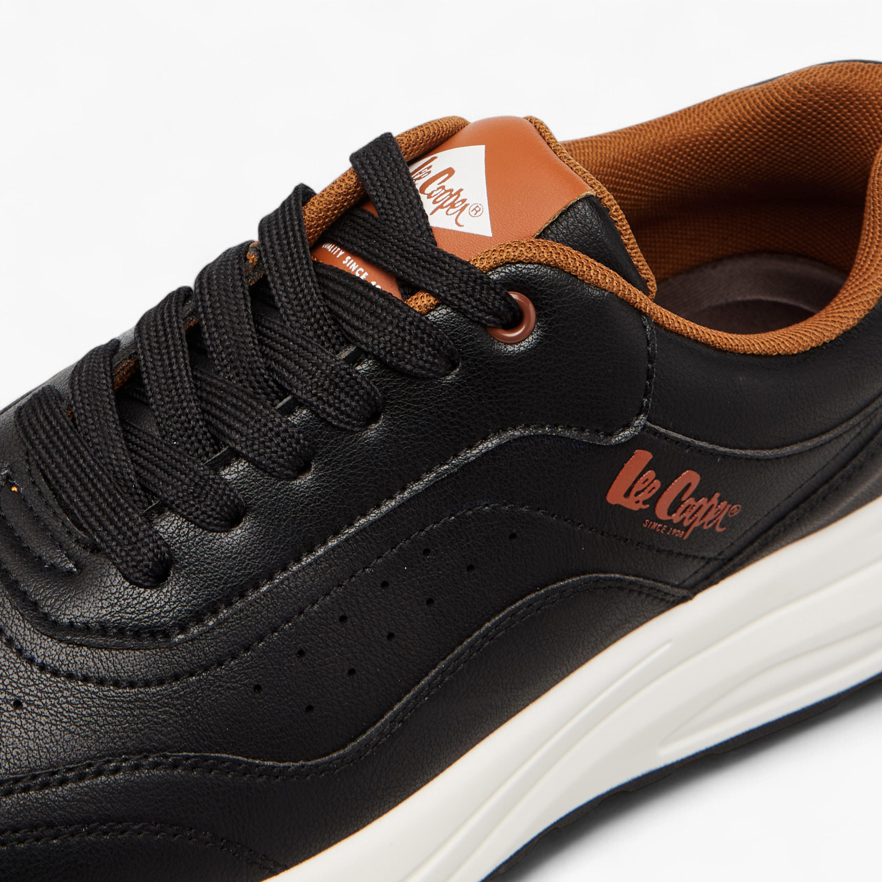 Lee Cooper Men's Perforated Panelled Lace-Up Sneakers-men-shoes-sneakers-image-4