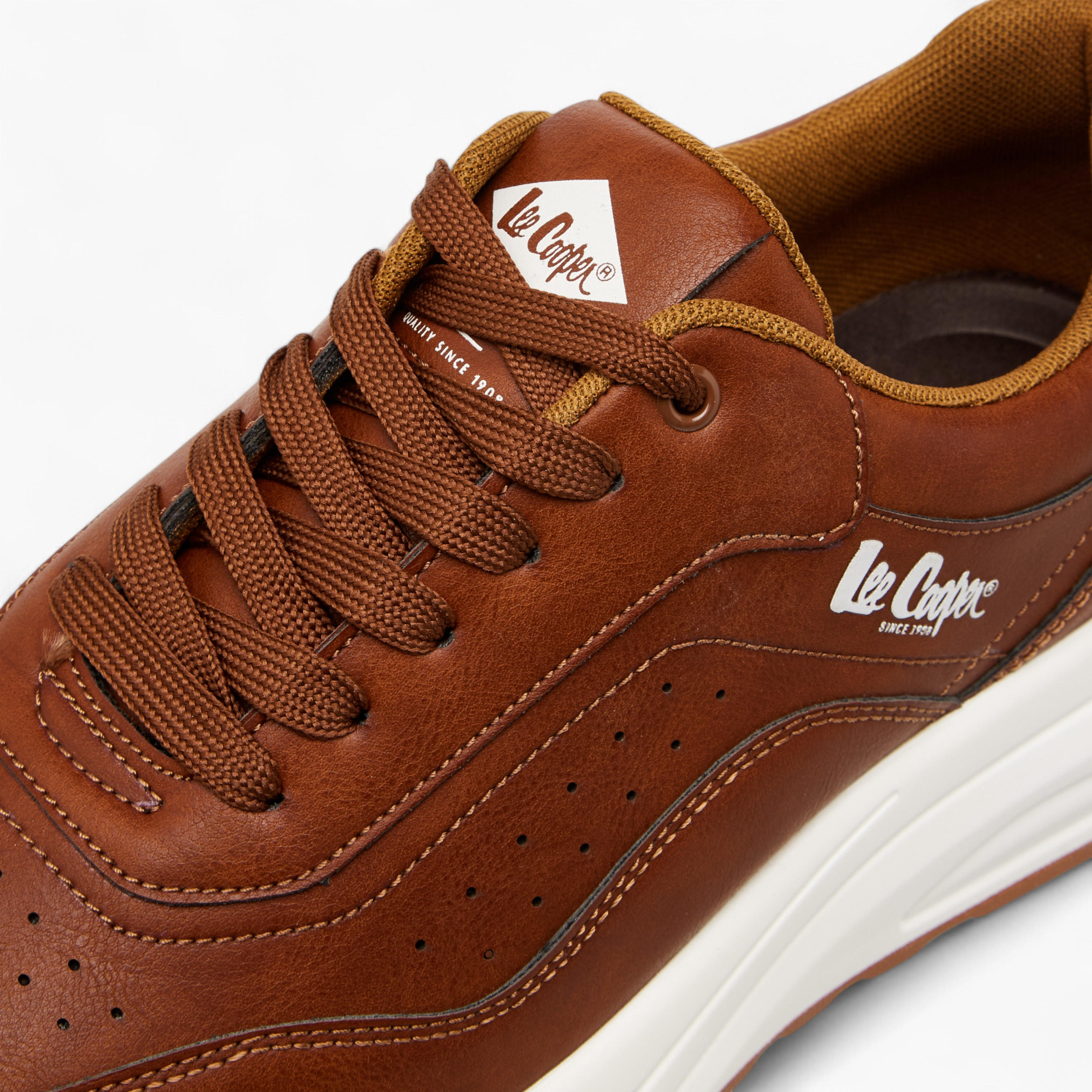 Lee Cooper Men's Perforated Panelled Lace-Up Sneakers-men-shoes-sneakers-image-4