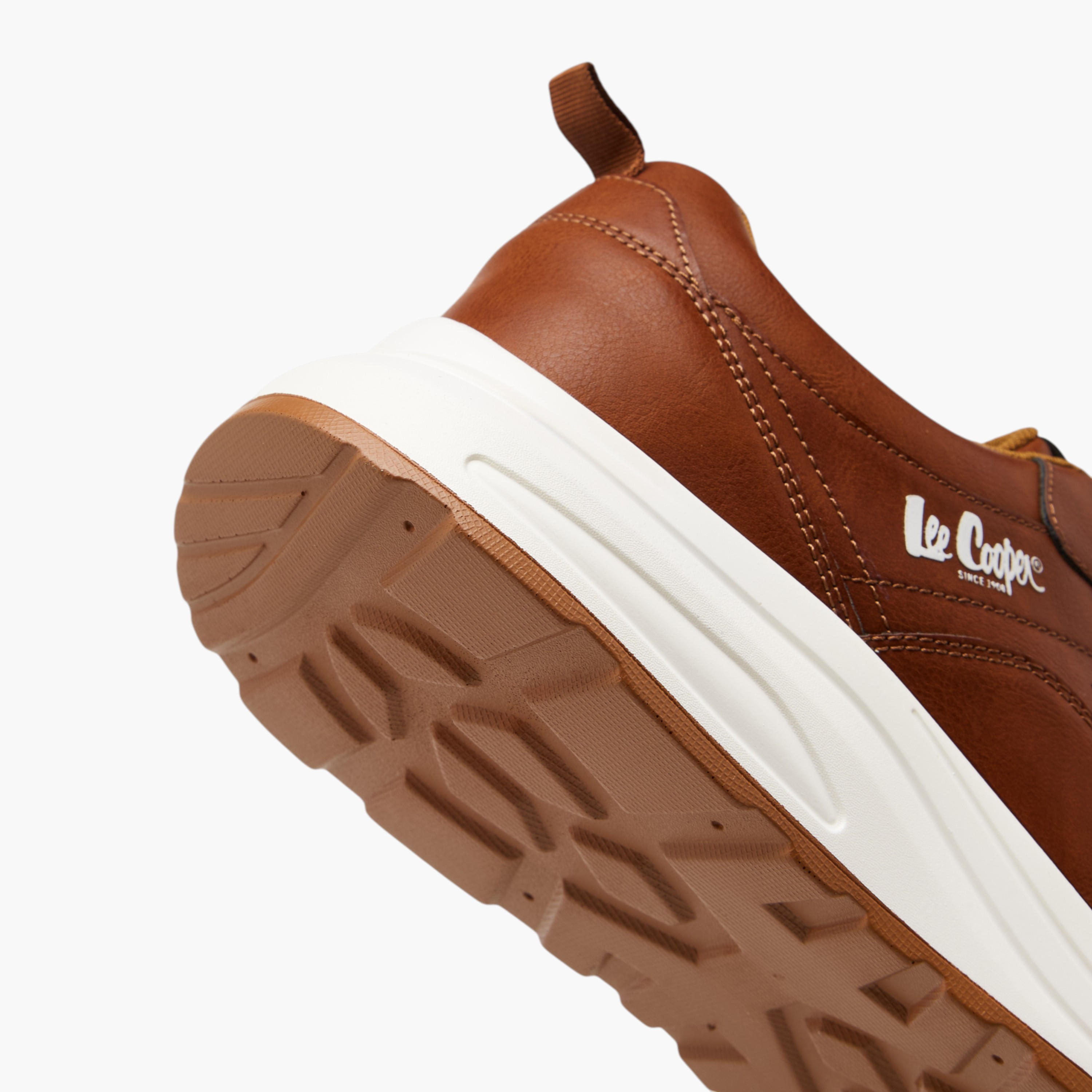 Lee Cooper Men's Perforated Panelled Lace-Up Sneakers-men-shoes-sneakers-image-5