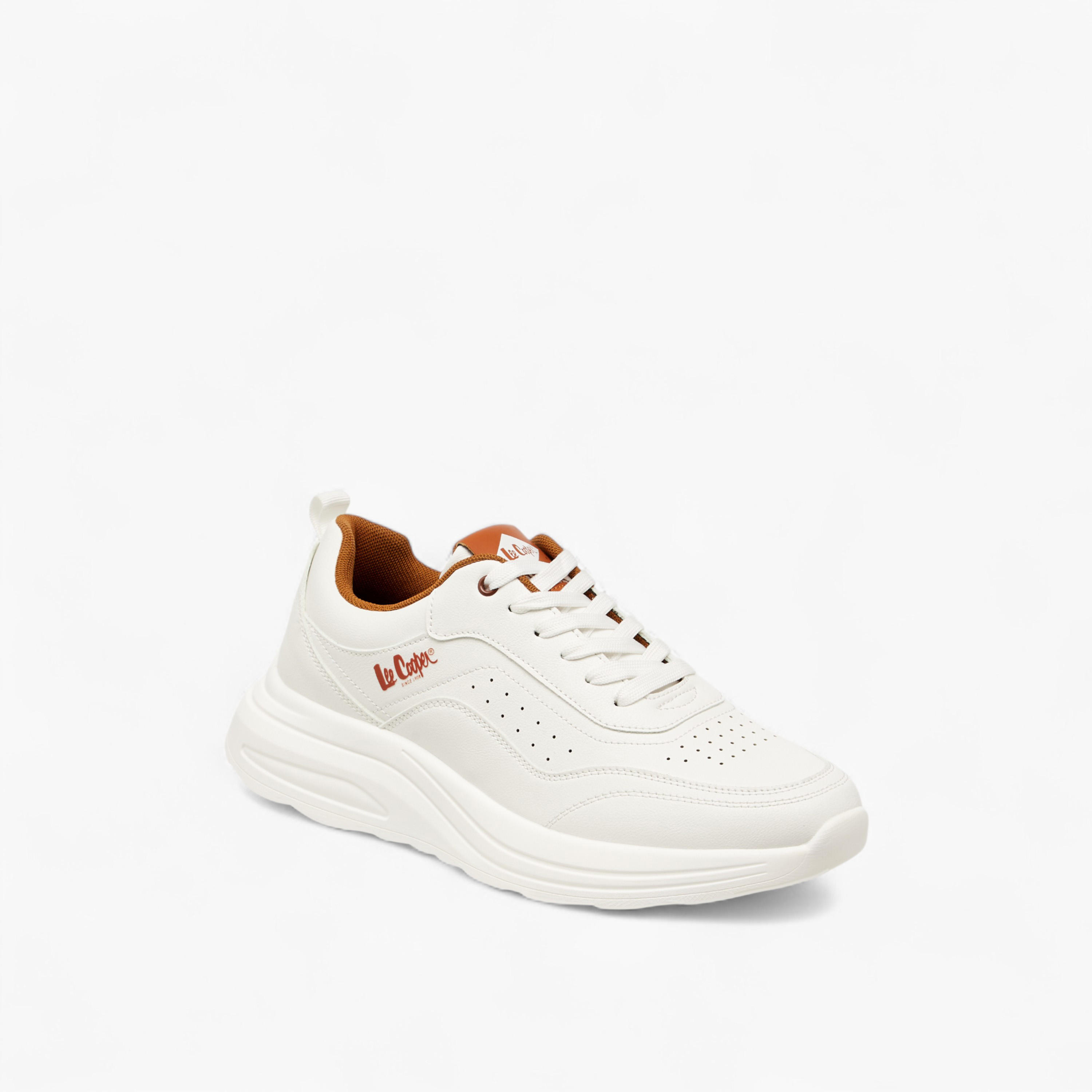 Lee Cooper Men's Perforated Panelled Lace-Up Sneakers-men-shoes-sneakers-image-2