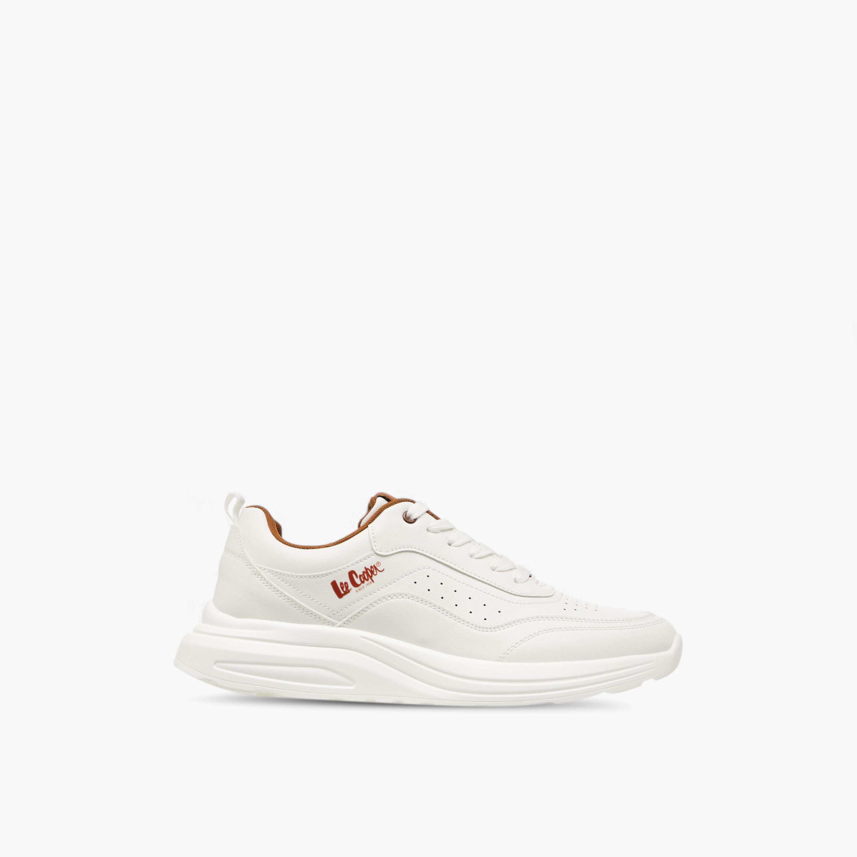 Lee Cooper Men's Perforated Panelled Lace-Up Sneakers-men-shoes-sneakers-image-3