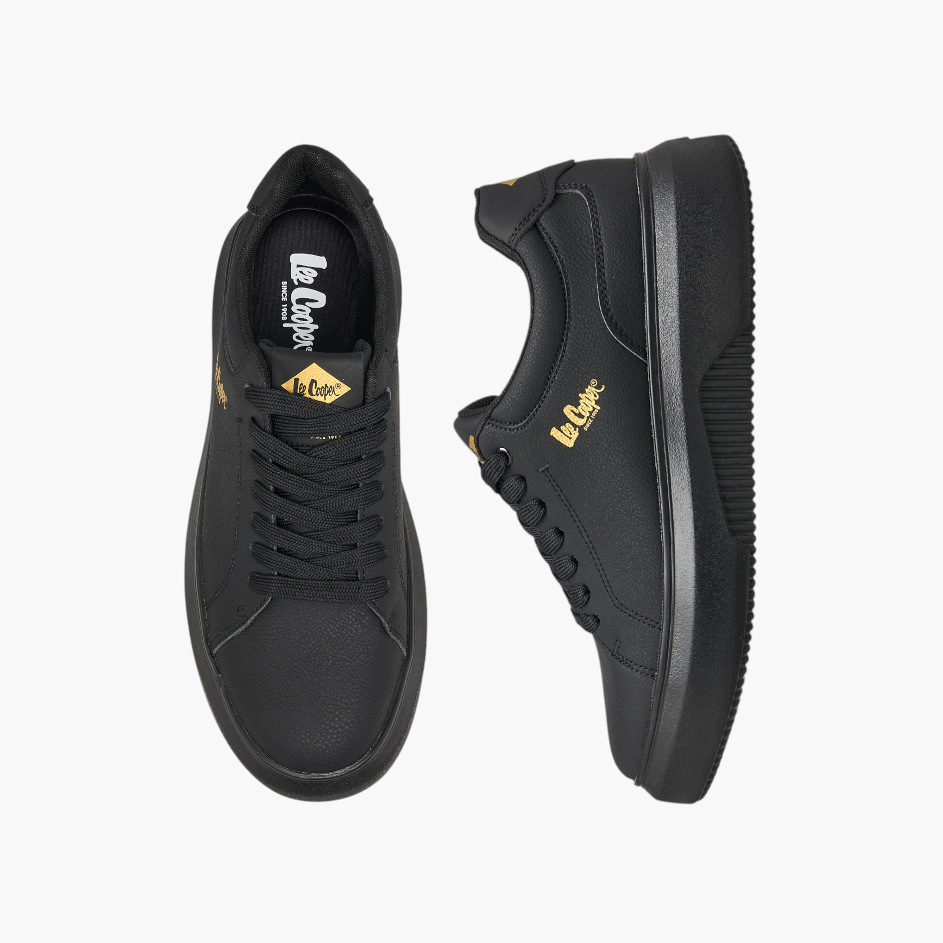 Lee Cooper Men's Solid Lace-Up Sneakers-men-shoes-sneakers-image-1