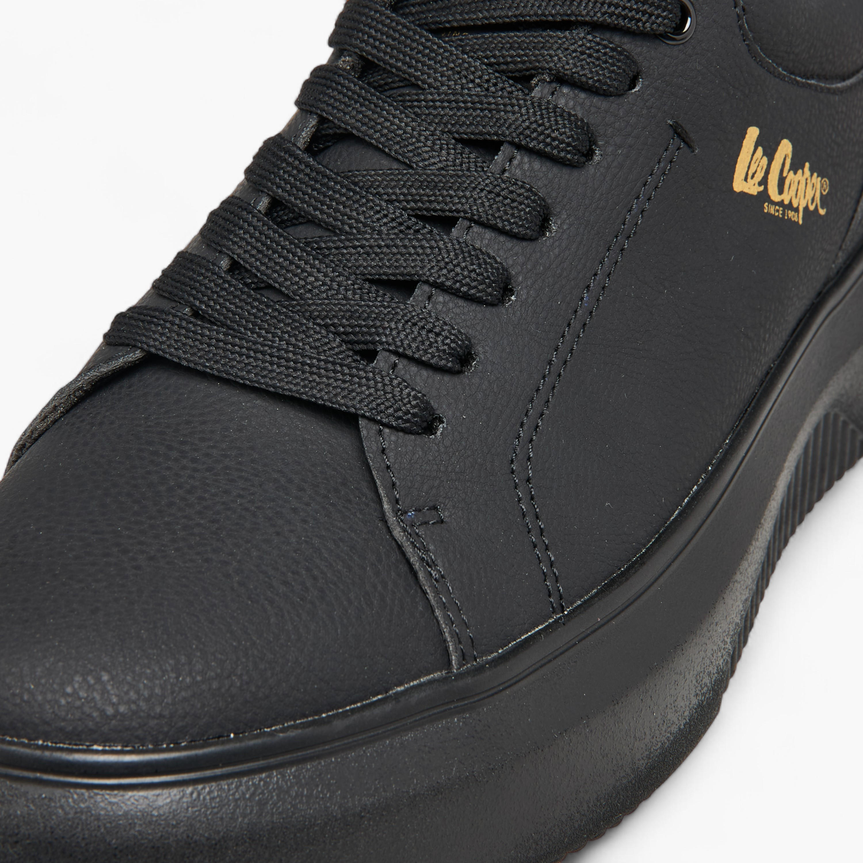 Lee Cooper Men's Solid Lace-Up Sneakers-men-shoes-sneakers-image-4
