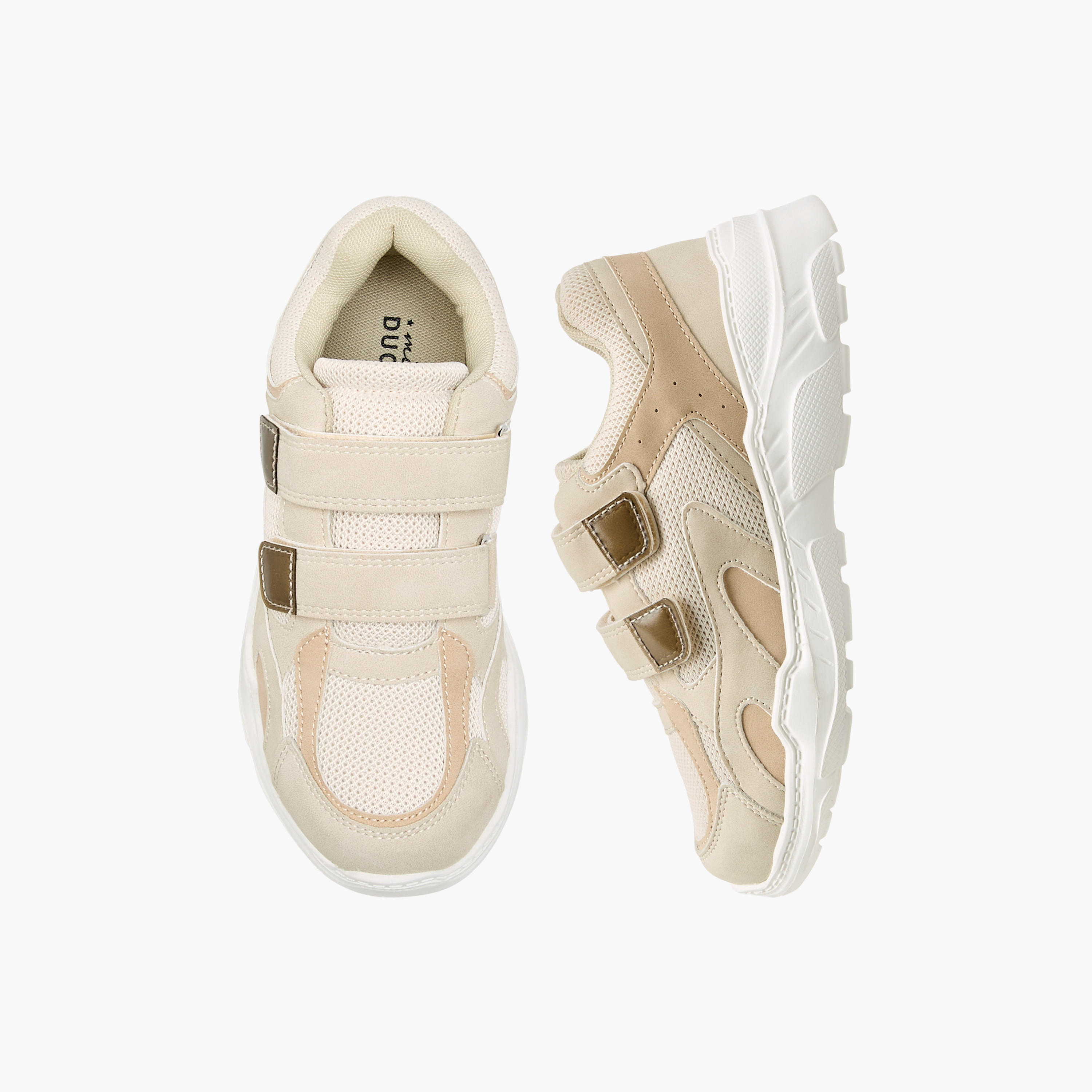 Mister Duchini Panelled Sneakers with Hook and Loop Closure-boys-shoes-sneakers-image-1