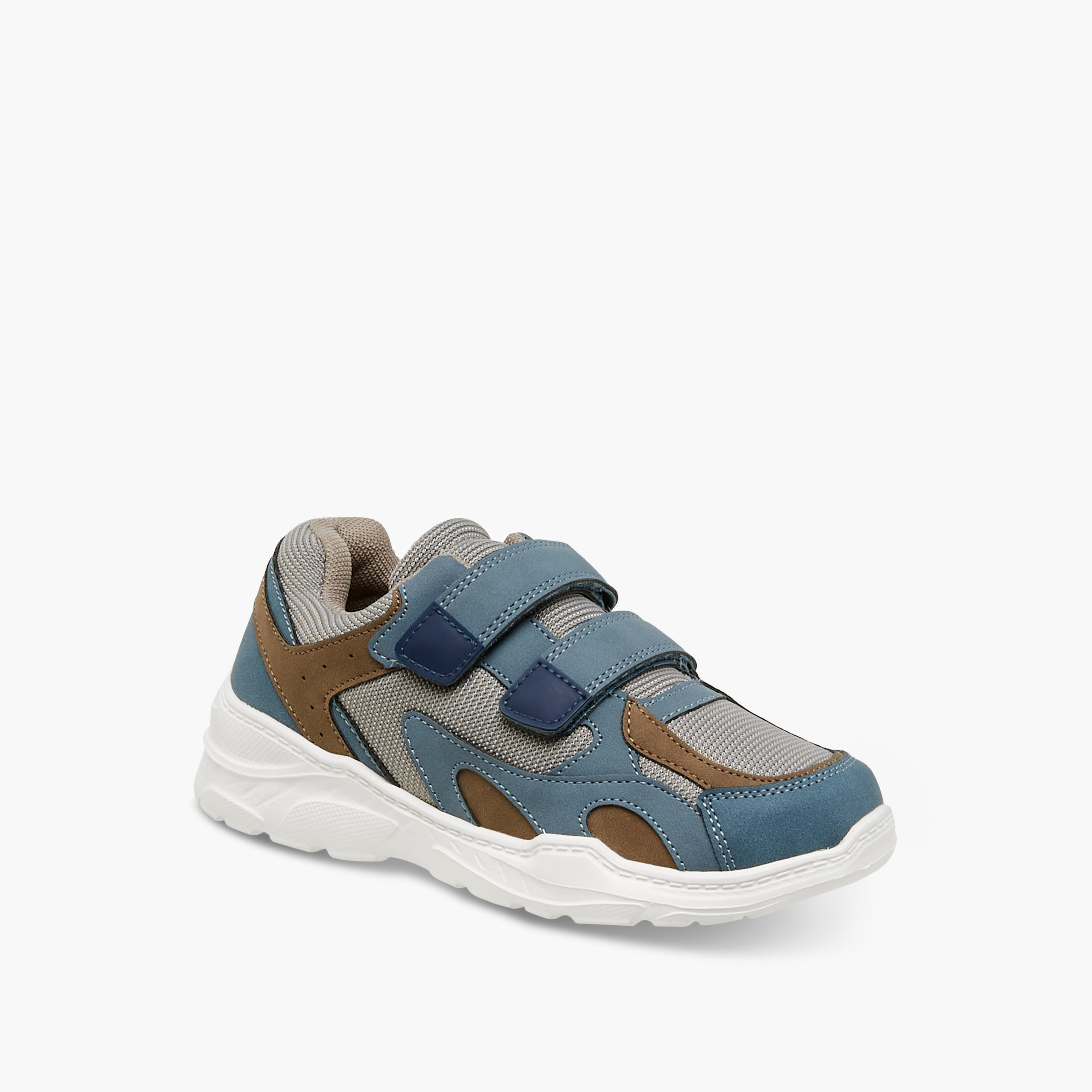 Mister Duchini Panelled Sneakers with Hook and Loop Closure-boys-shoes-sneakers-image-2