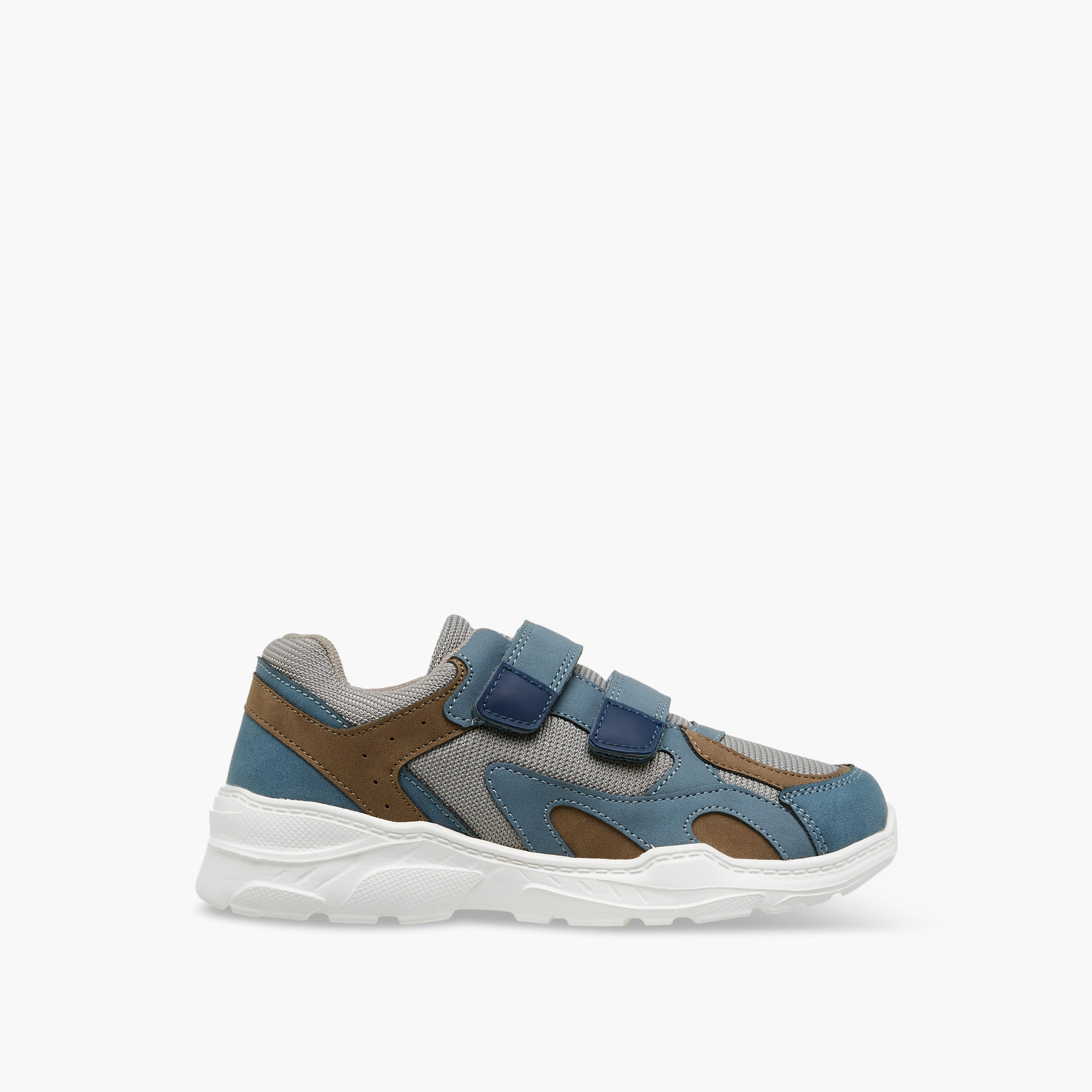 Mister Duchini Panelled Sneakers with Hook and Loop Closure-boys-shoes-sneakers-image-3