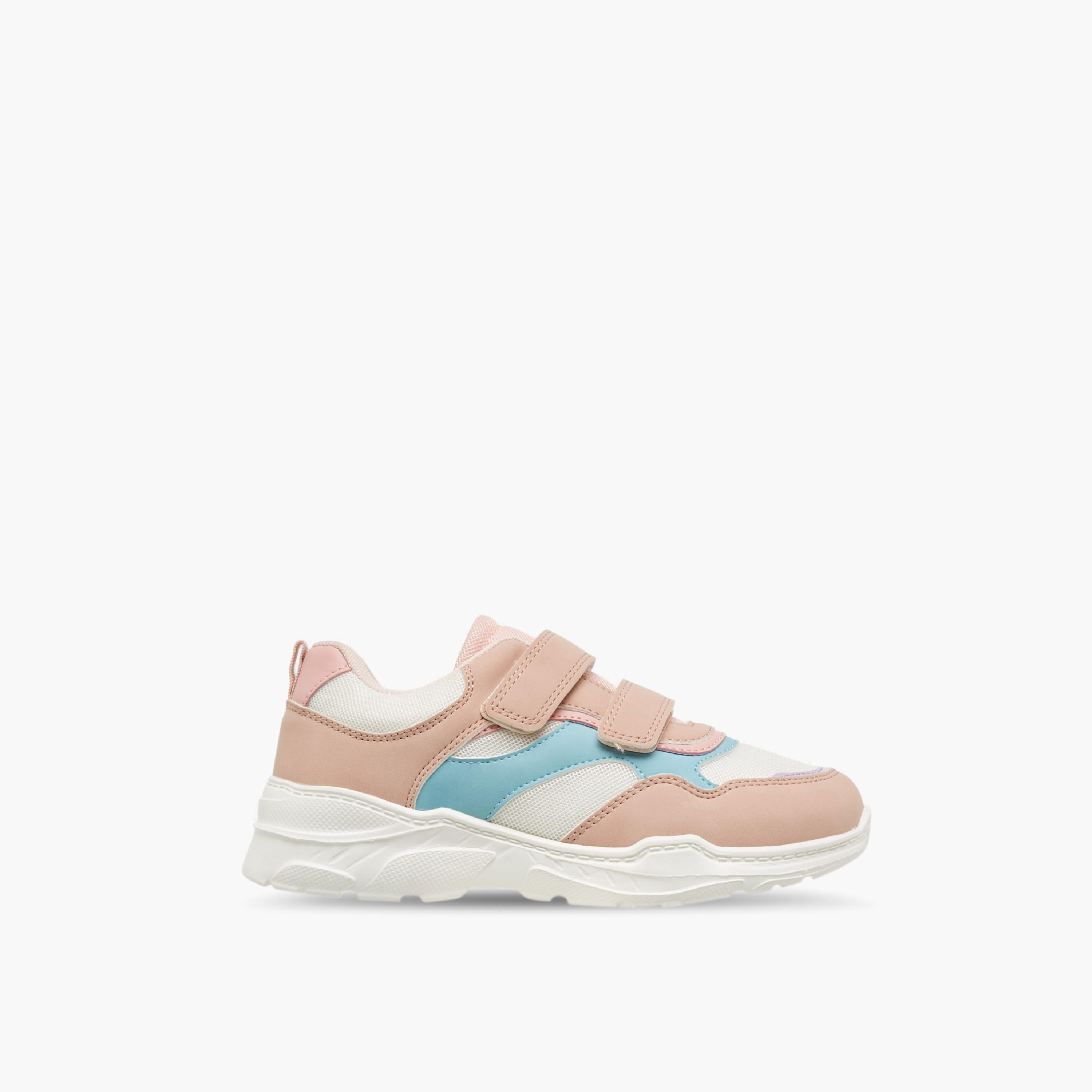 Little Missy Colourblock Sneakers with Hook and Loop Closure-girls-shoes-sneakers-image-3