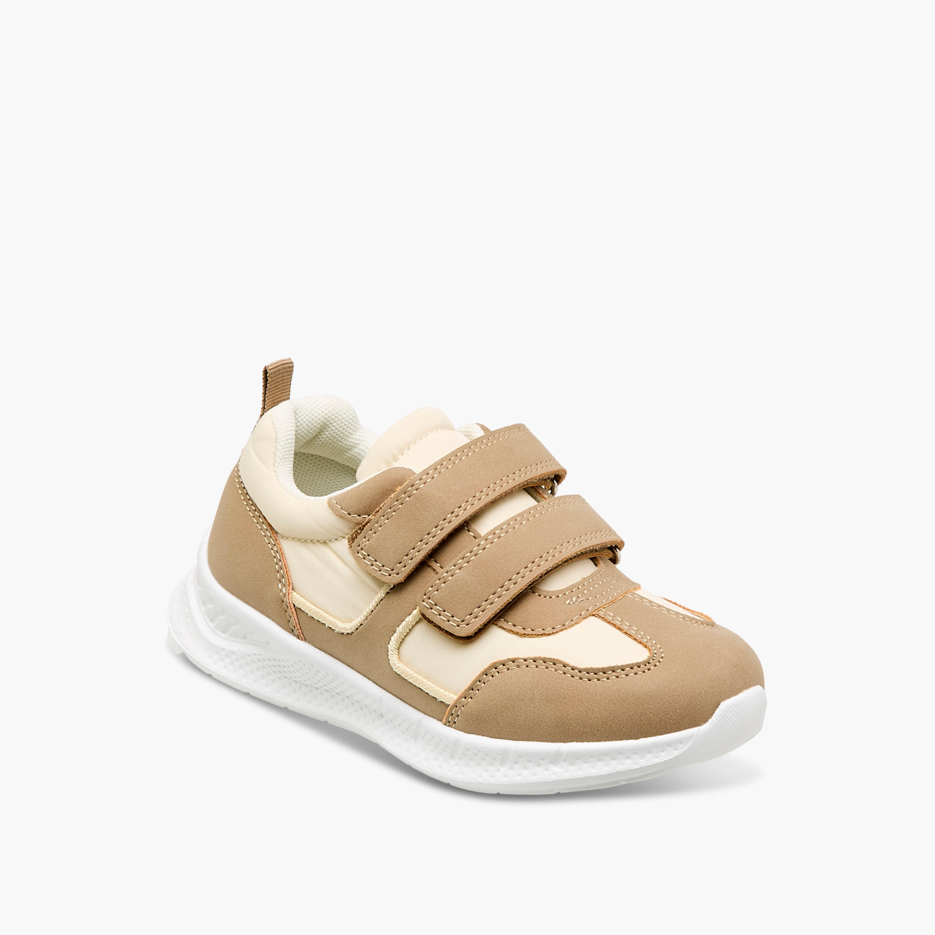 Juniors Panelled Sneakers with Hook and Loop Closure-boys-shoes-sneakers-image-2