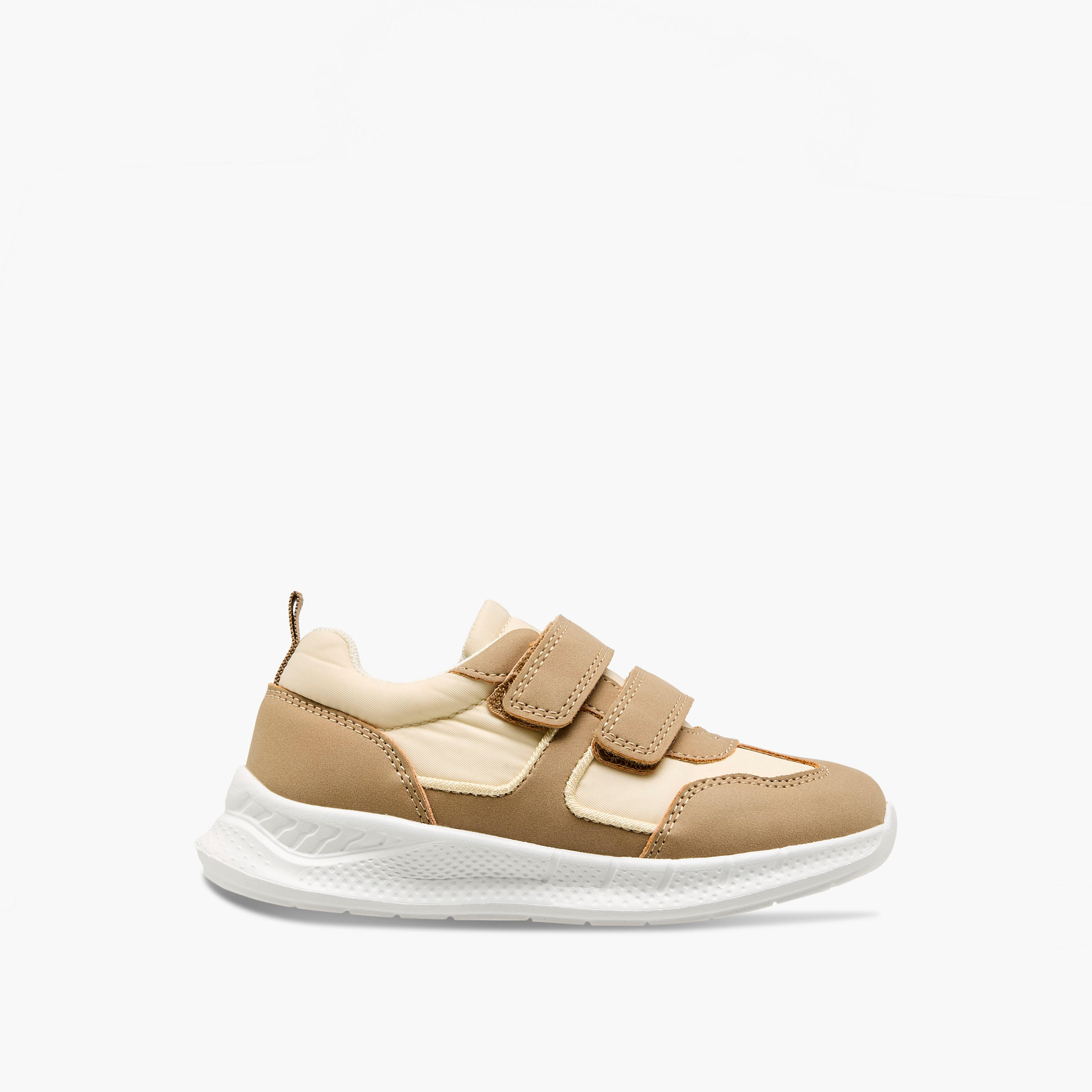 Juniors Panelled Sneakers with Hook and Loop Closure-boys-shoes-sneakers-image-3