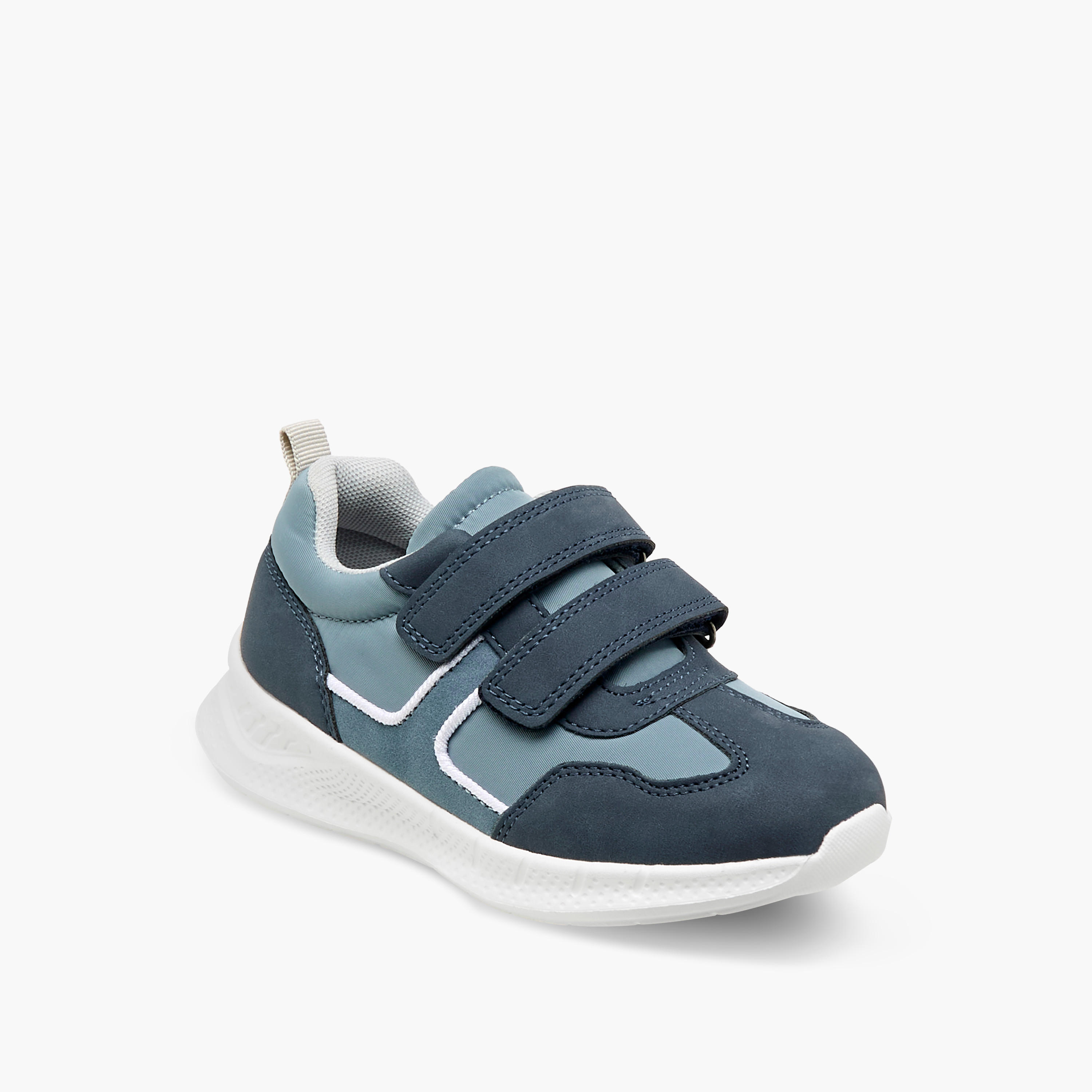 Juniors Panelled Sneakers with Hook and Loop Closure-boys-shoes-sneakers-image-2