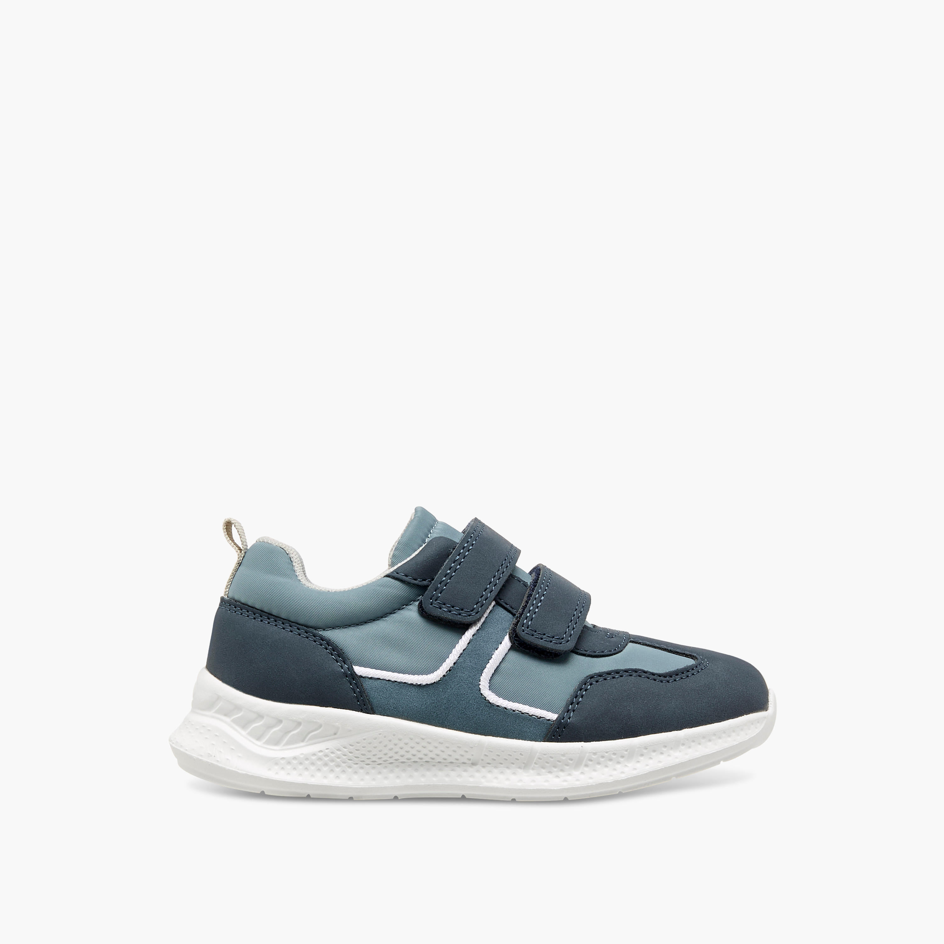 Juniors Panelled Sneakers with Hook and Loop Closure-boys-shoes-sneakers-image-3