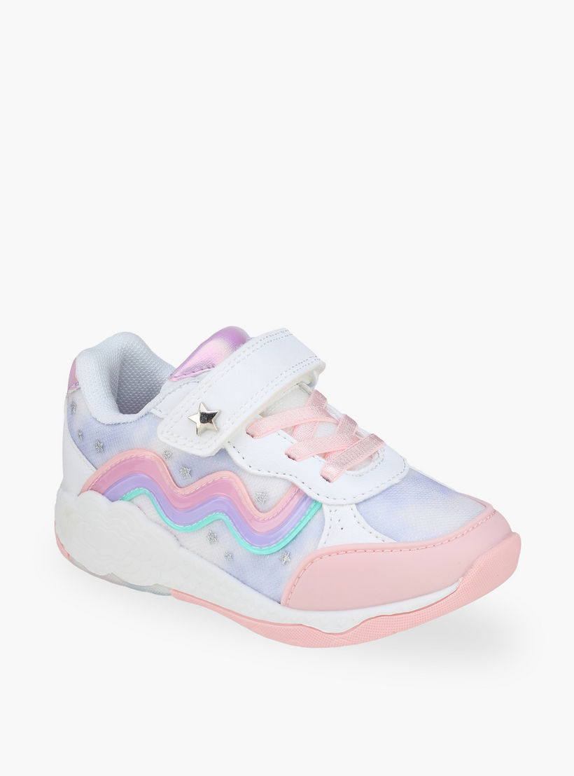 حذاء سنيكرز للكاحل بشريط لاصق للبنات من فلورا بيلا-girls-shoes-sneakers-image-2