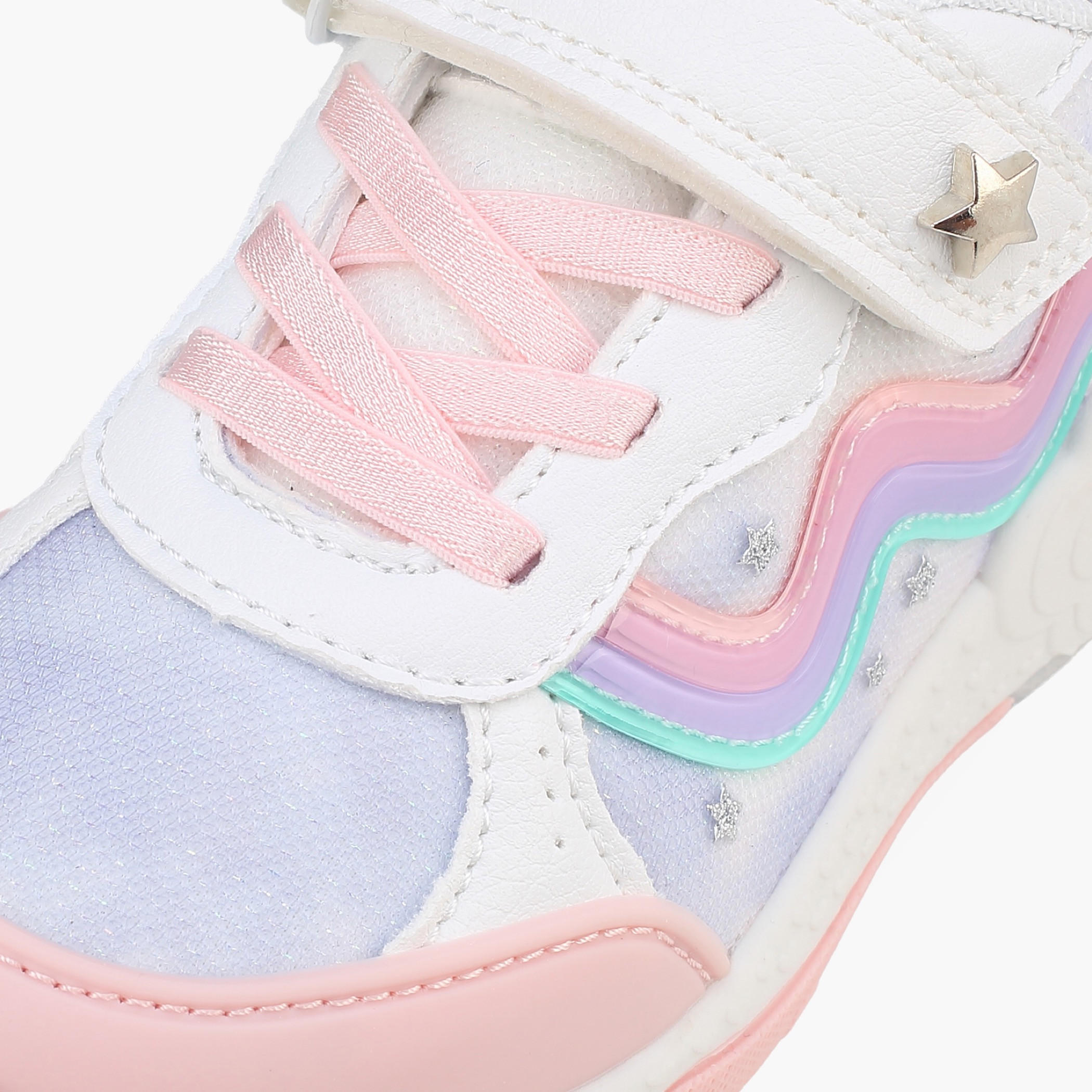 حذاء سنيكرز للكاحل بشريط لاصق للبنات من فلورا بيلا-girls-shoes-sneakers-image-4