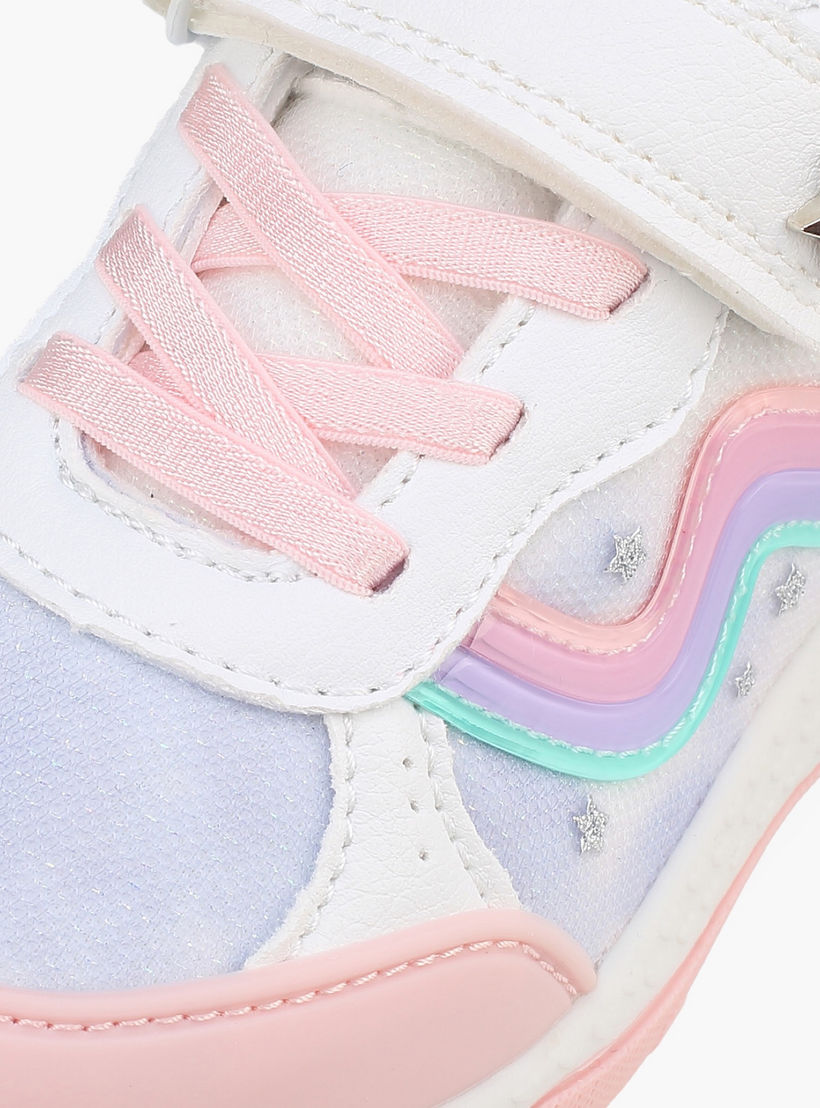 حذاء سنيكرز للكاحل بشريط لاصق للبنات من فلورا بيلا-girls-shoes-sneakers-image-4