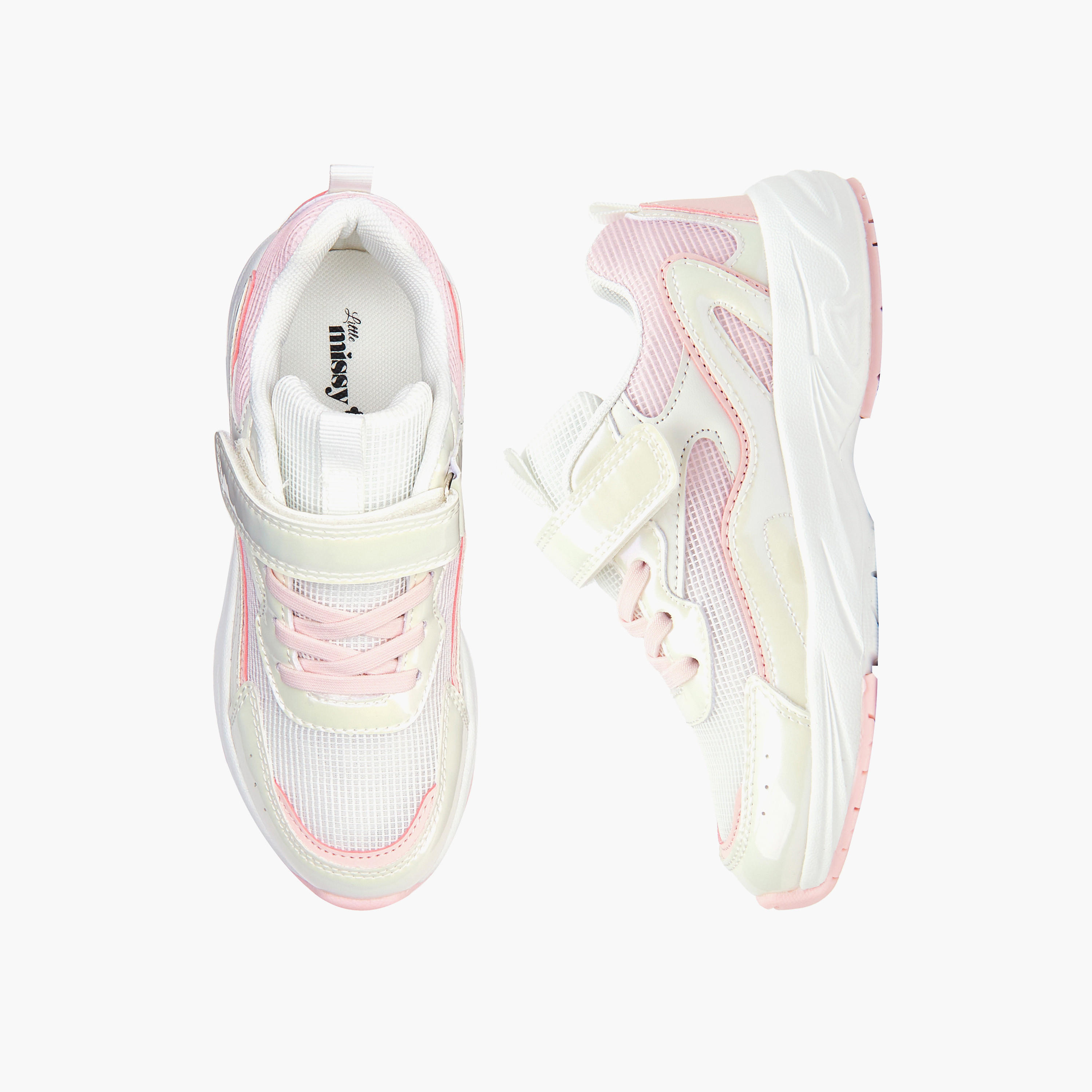Little Missy Girls' Hook and Loop Sneakers-girls-shoes-sneakers-image-1