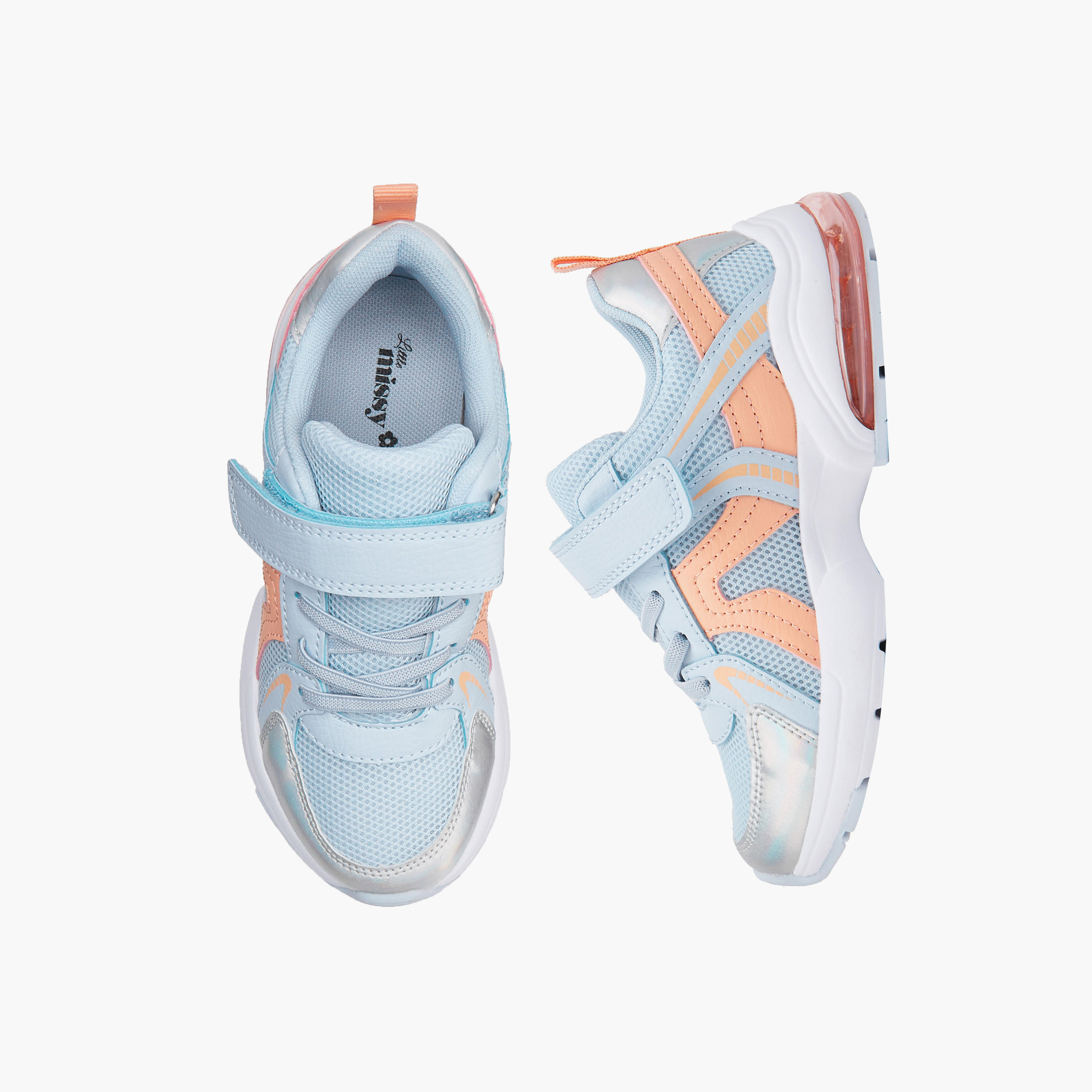 Little Missy Girls' Hook and Loop Sneakers-girls-shoes-sneakers-image-1