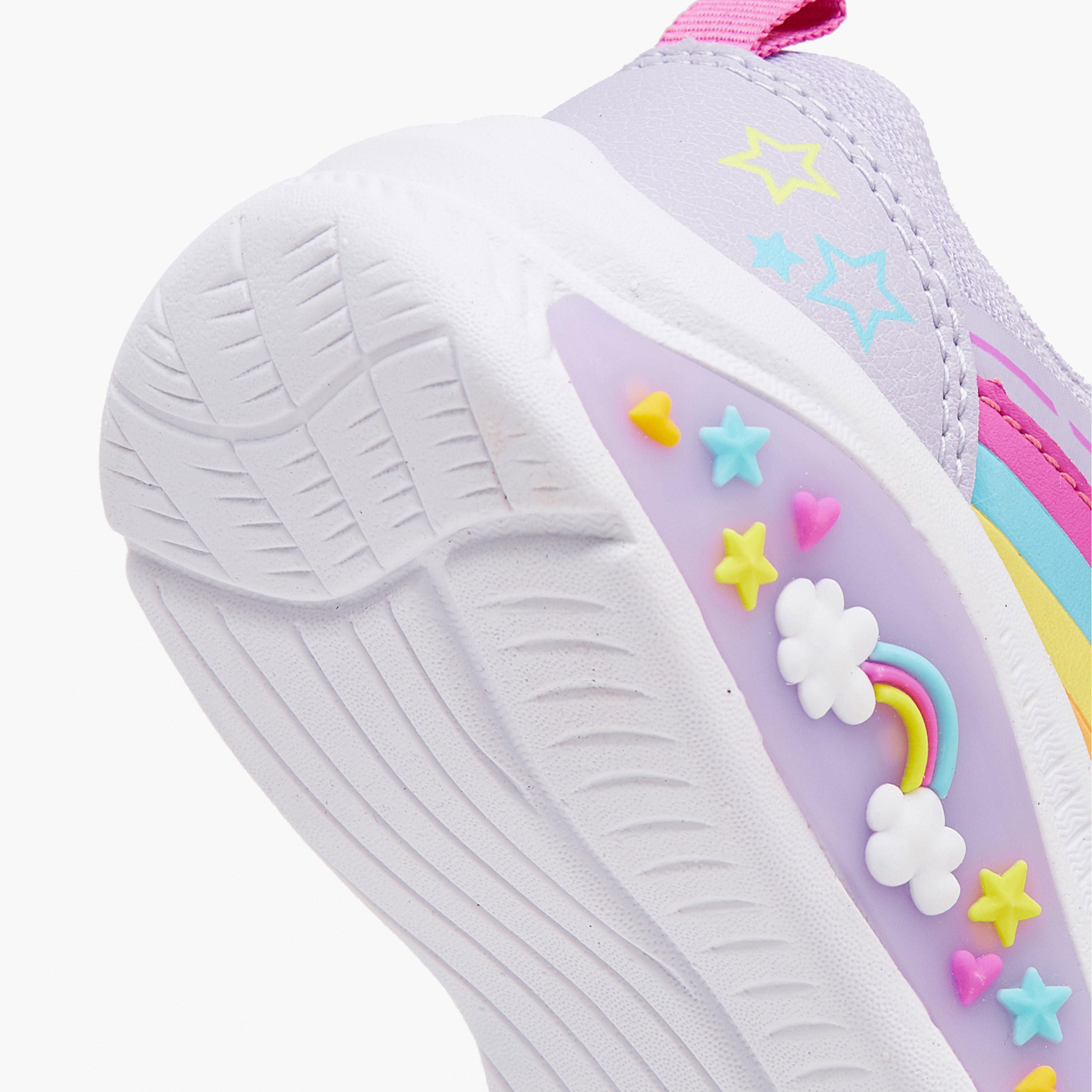 Juniors Girls' Rainbow Star Accent Sneakers-girls-shoes-sneakers-image-3