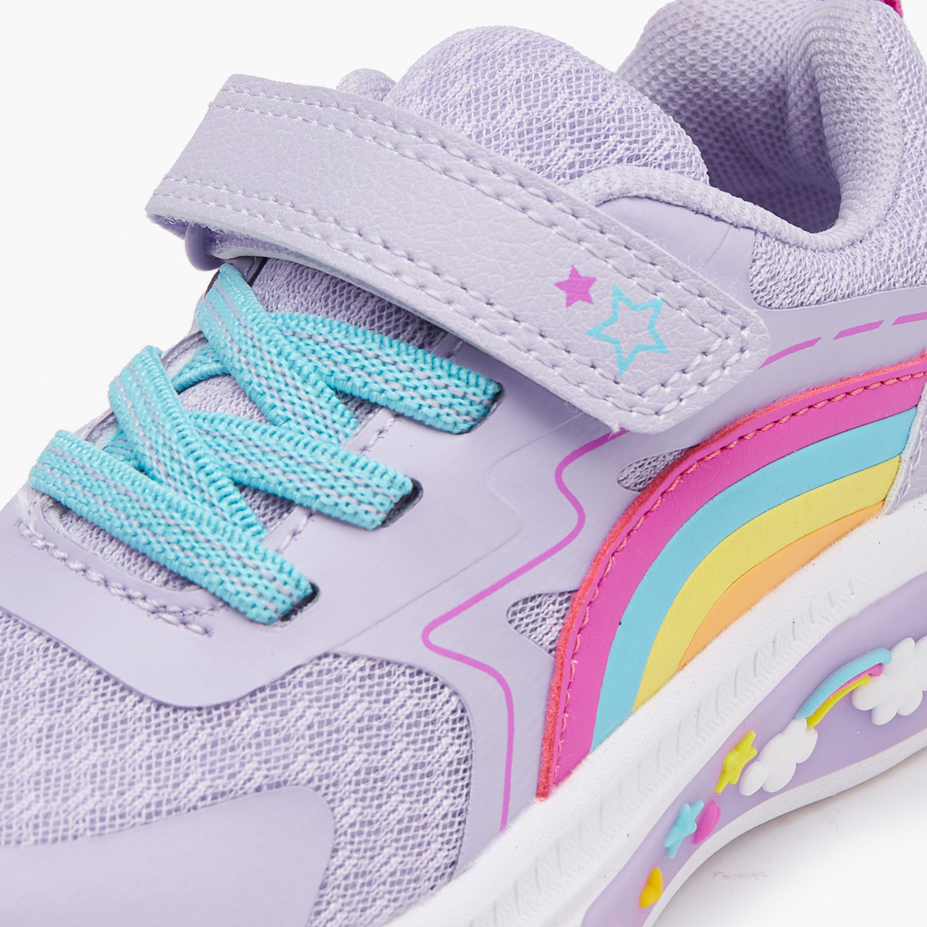 Juniors Girls' Rainbow Star Accent Sneakers-girls-shoes-sneakers-image-5