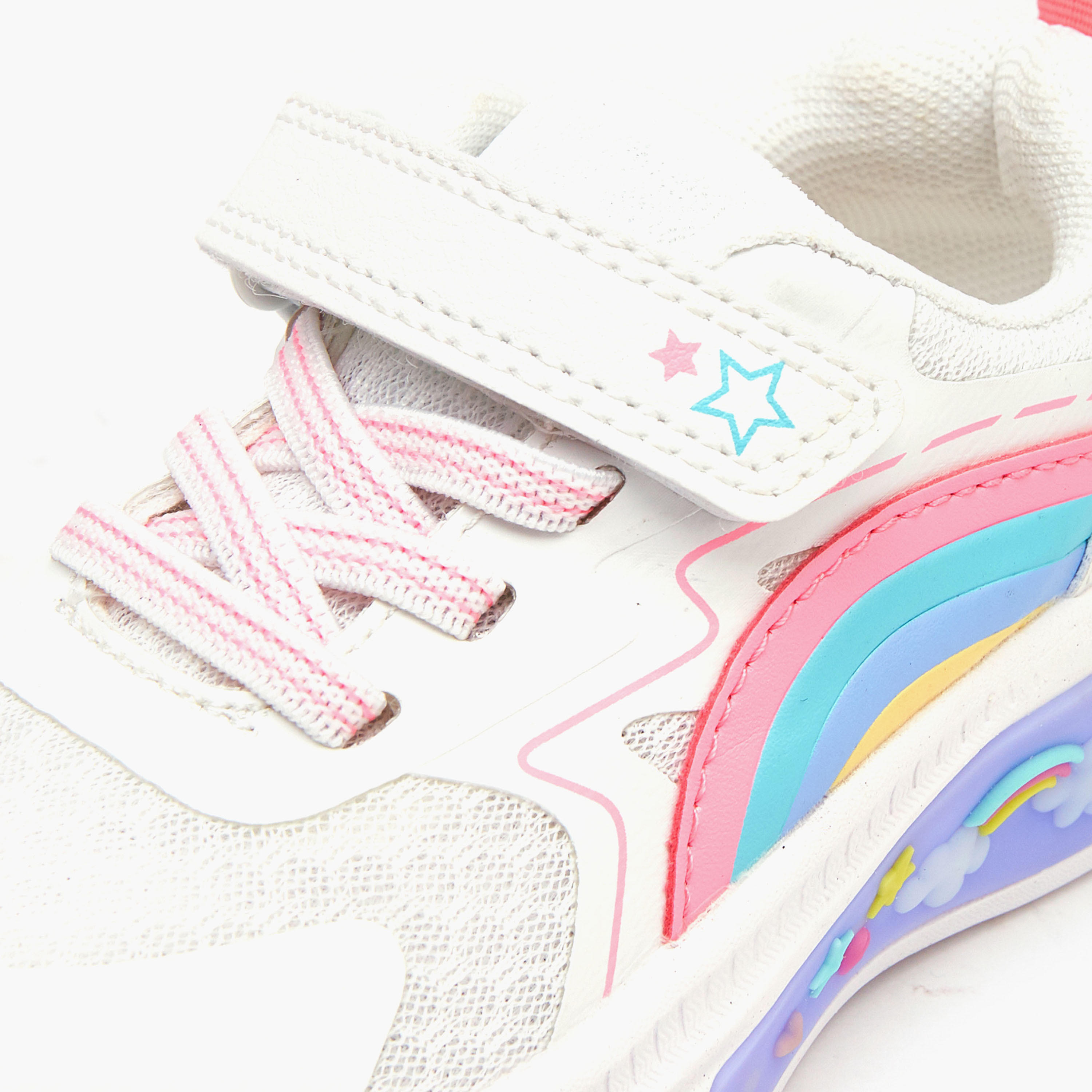 Juniors Girls' Rainbow Star Accent Sneakers-girls-shoes-sneakers-image-5