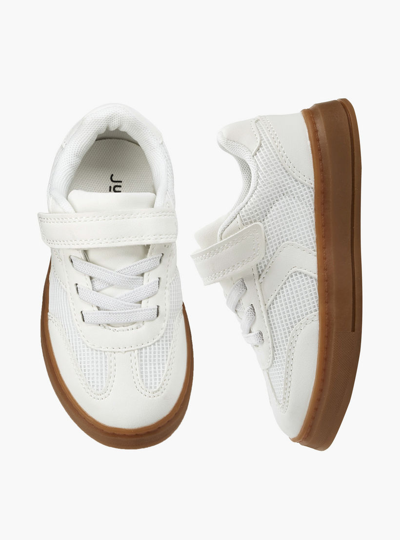 حذاء سنيكرز طول الكاحل بشريط إغلاق لاصق للبنات من جونيورز-girls-shoes-sneakers-image-1
