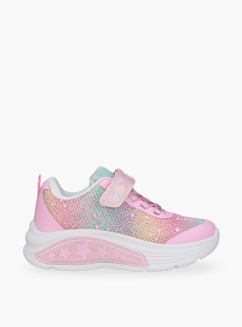حذاء سنيكرز جليتر وشريط إغلاق لاصق للبنات من فلورا بيلا-girls-shoes-sneakers-image-3