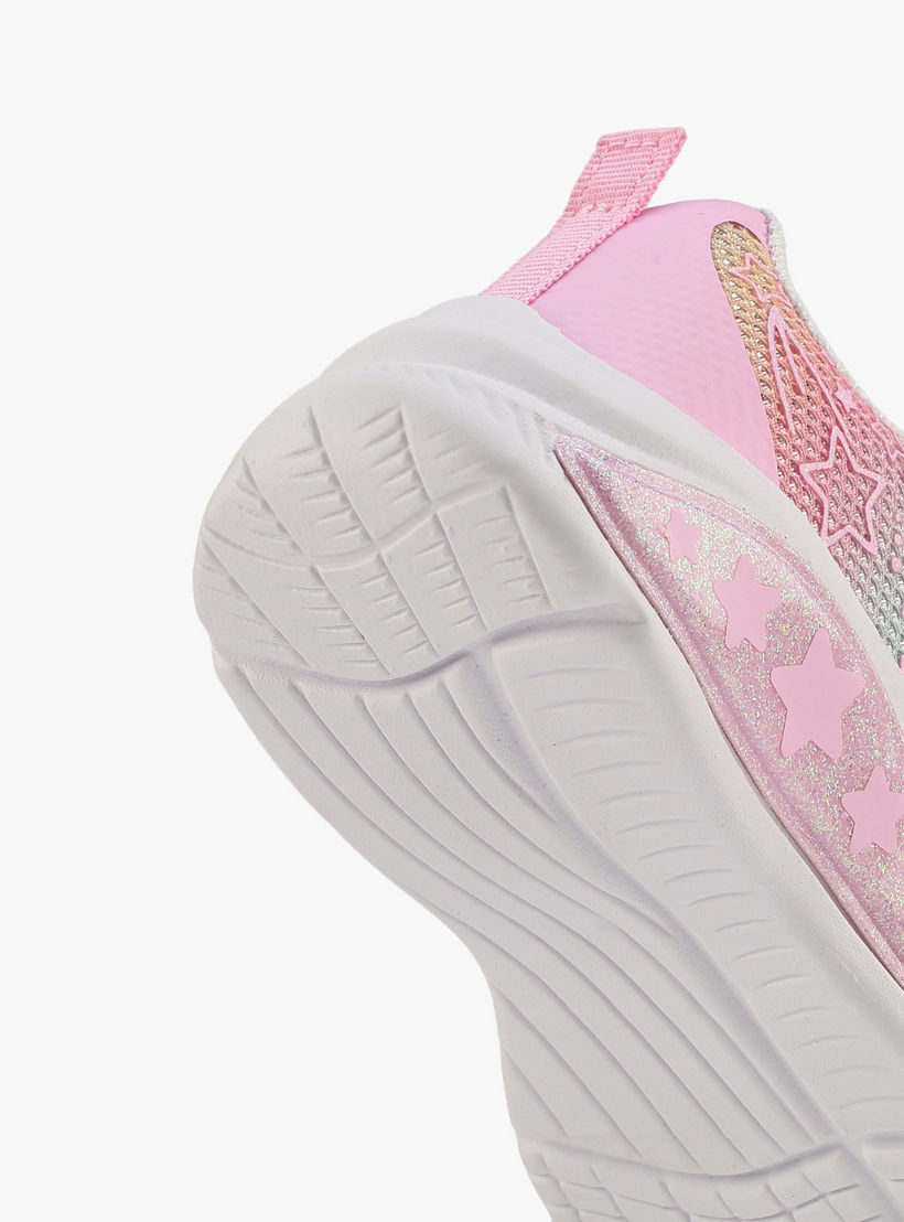 حذاء سنيكرز جليتر وشريط إغلاق لاصق للبنات من فلورا بيلا-girls-shoes-sneakers-image-5