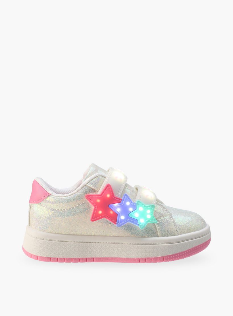 Flora Bella Girls Star Applique Hook & Loop Sneakers-girls-shoes-sneakers-image-6