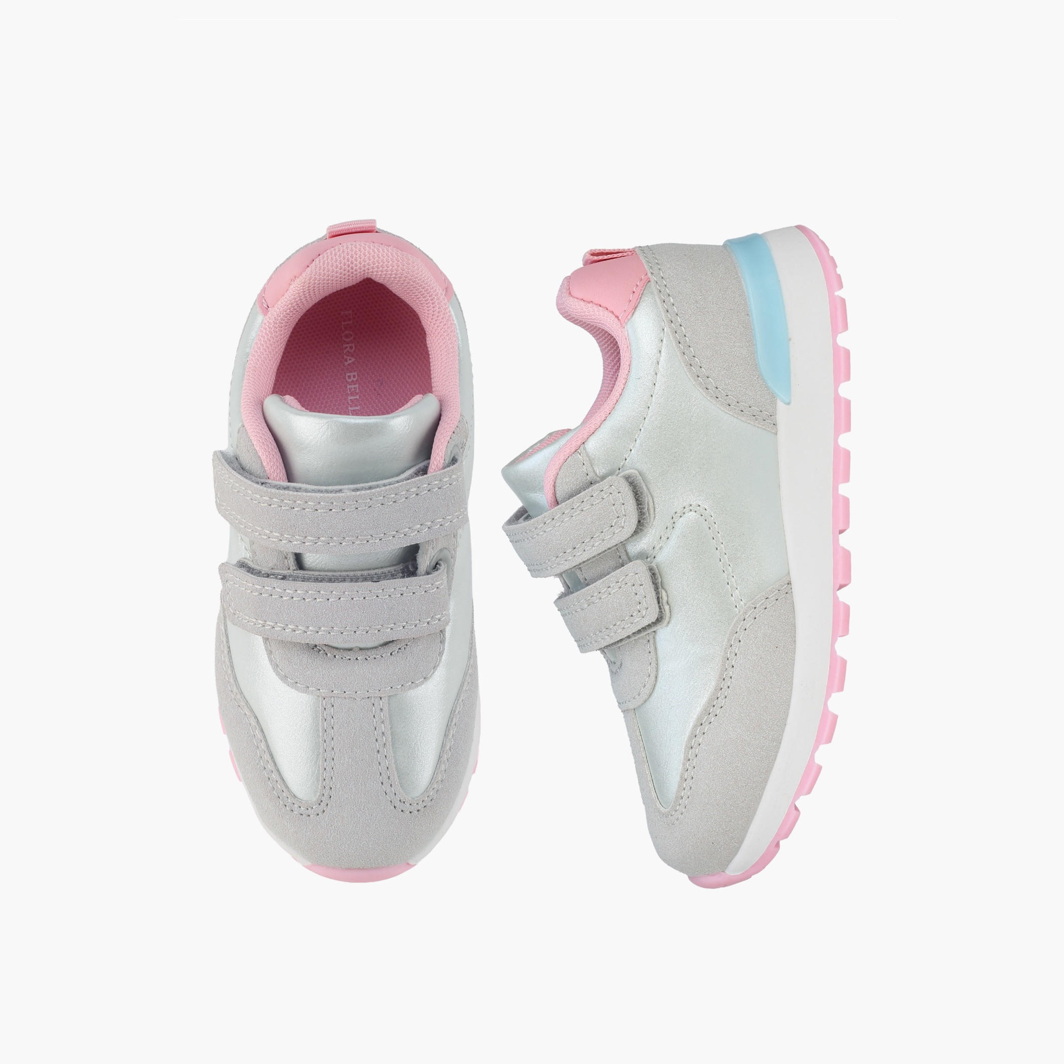 حذاء سنيكرز بطول الكاحل بشريط إغلاق لاصق للبنات من فلورا بيلا-girls-shoes-sneakers-image-1