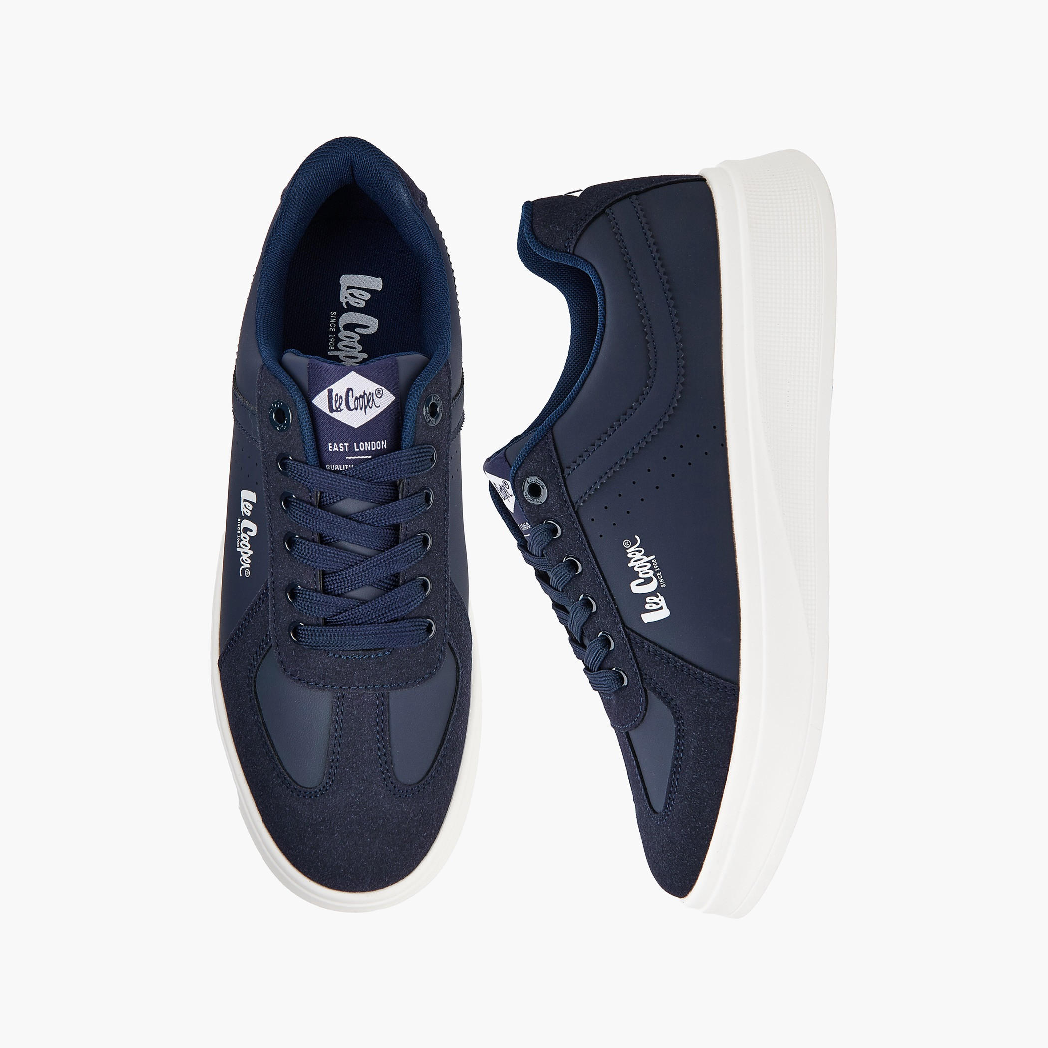 Lee Cooper Men's Panelled Lace-Up Ortholite Sneakers-men-shoes-sneakers-image-1