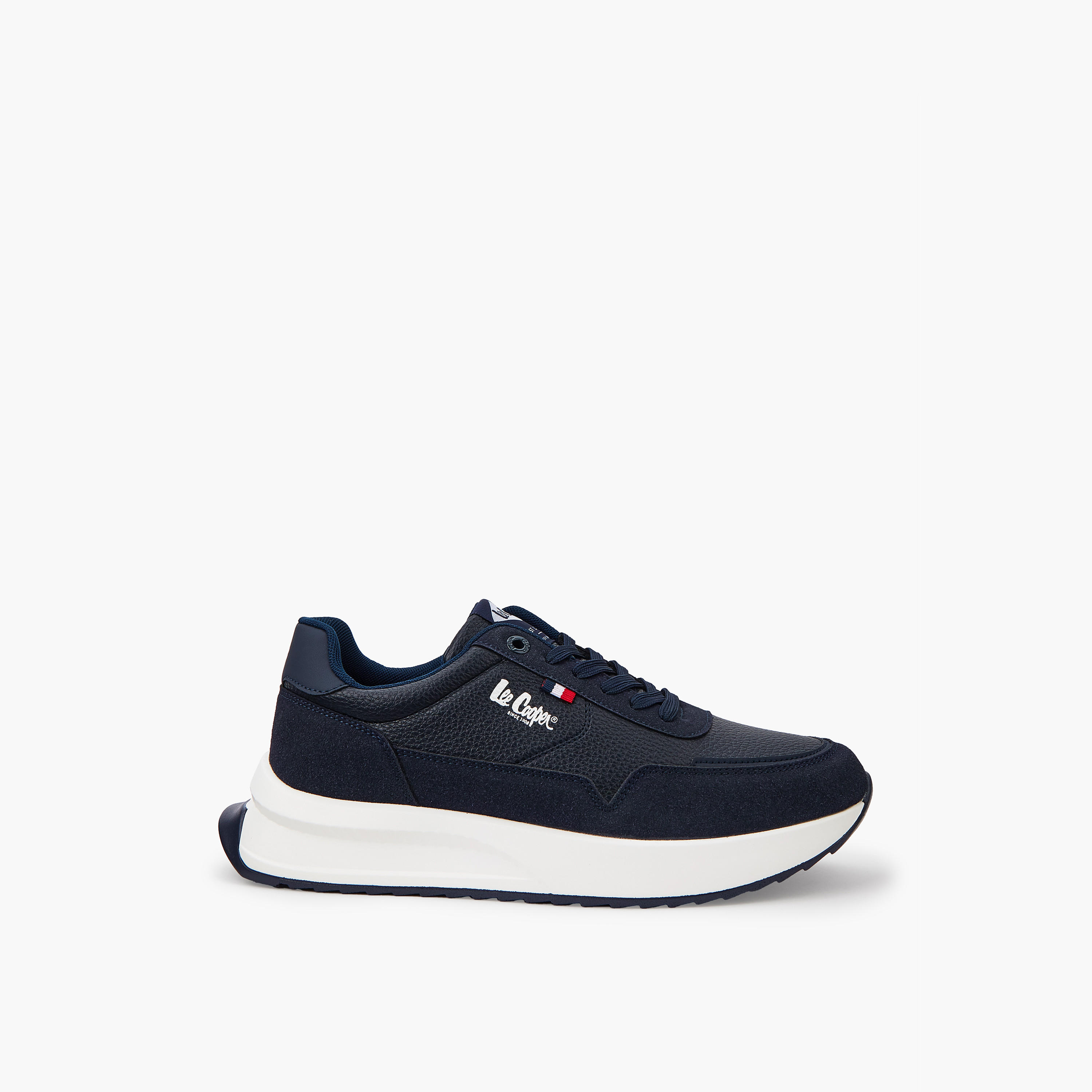Lee Cooper Men's Panelled Lace-Up Ortholite Sneakers-men-shoes-sneakers-image-2