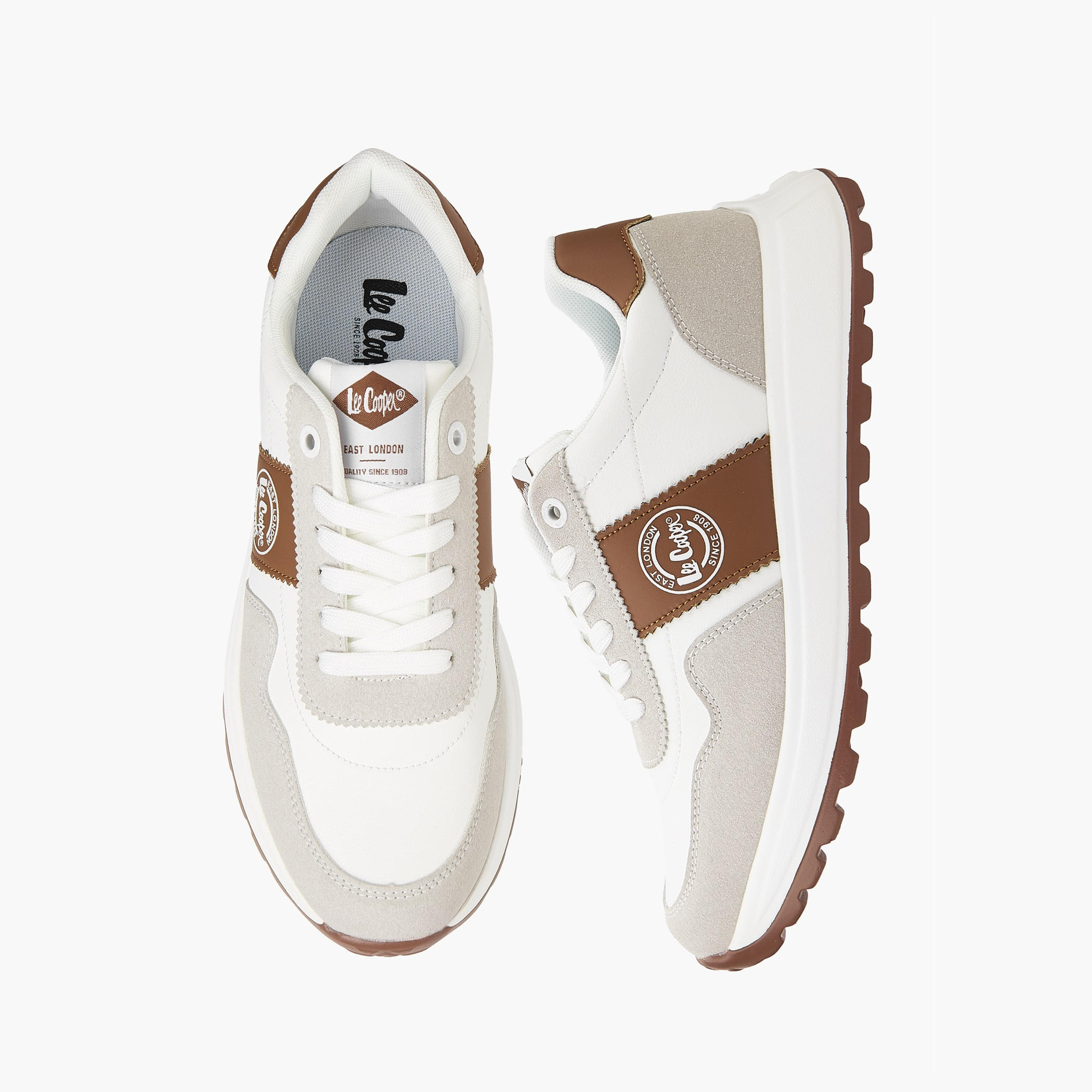 Lee Cooper Men's Panelled Lace-Up Ortholite Sneakers-men-shoes-sneakers-image-1