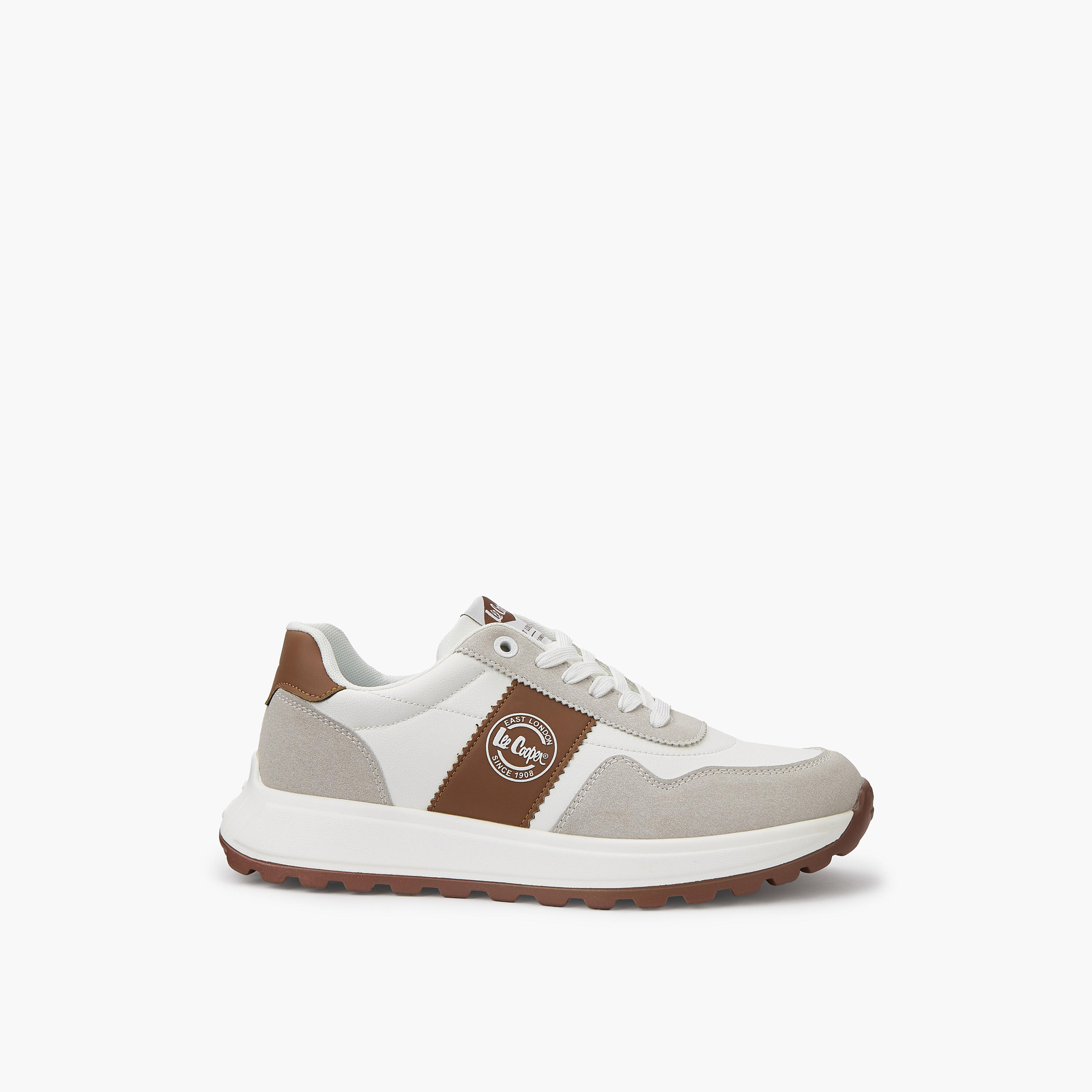 Lee Cooper Men's Panelled Lace-Up Ortholite Sneakers-men-shoes-sneakers-image-2