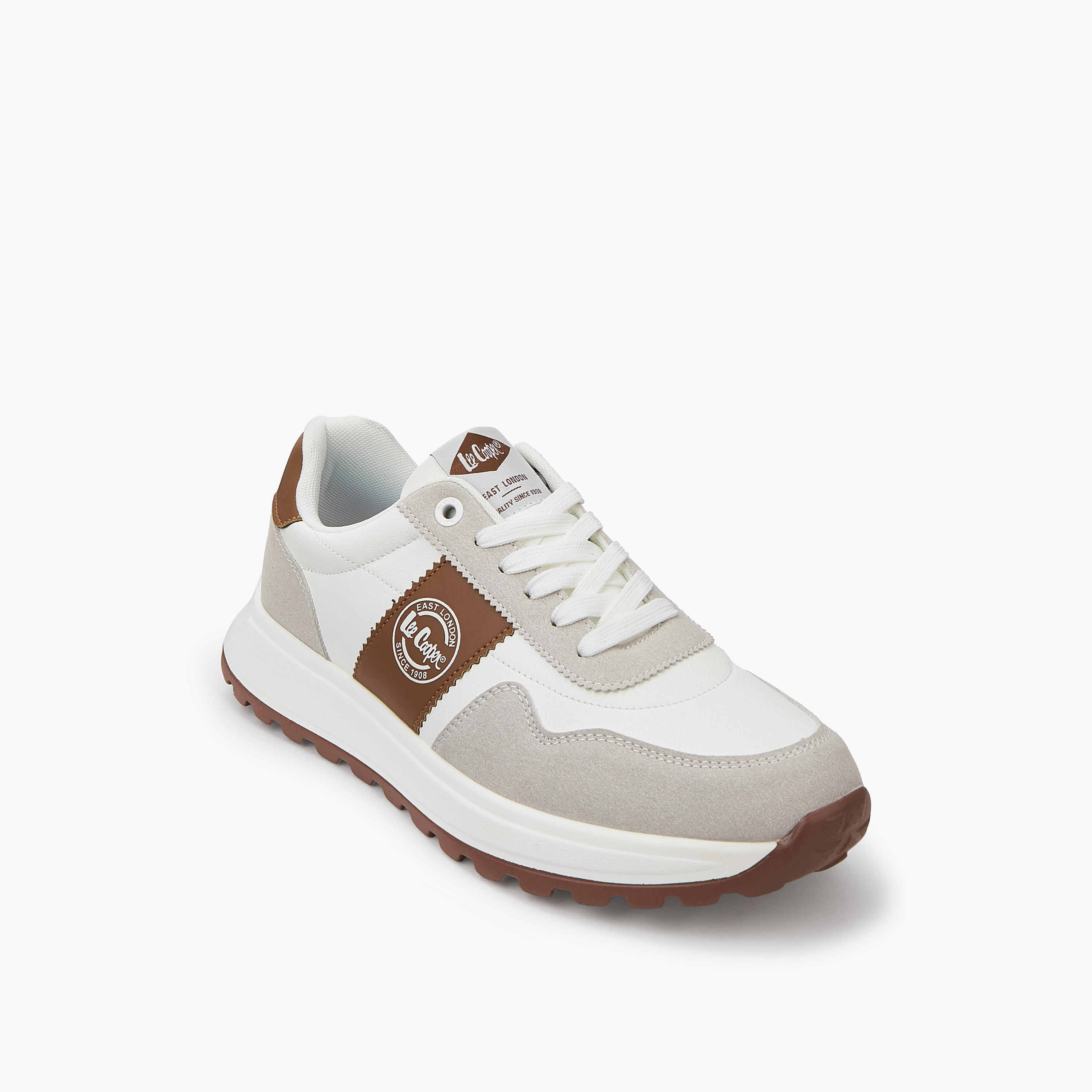 Lee Cooper Men's Panelled Lace-Up Ortholite Sneakers-men-shoes-sneakers-image-3