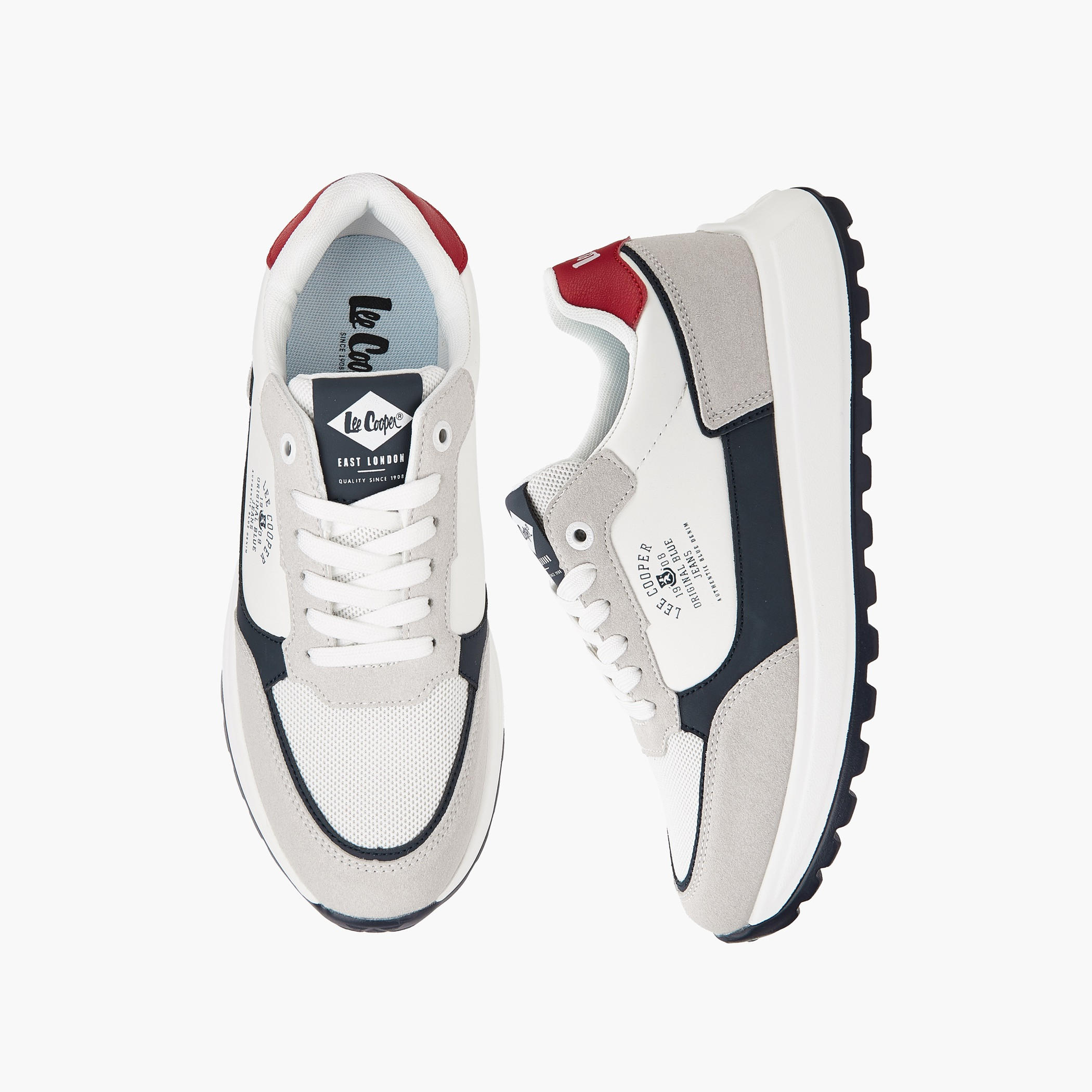 Lee Cooper Men's Panelled Lace-Up Ortholite Sneakers-men-shoes-sneakers-image-1