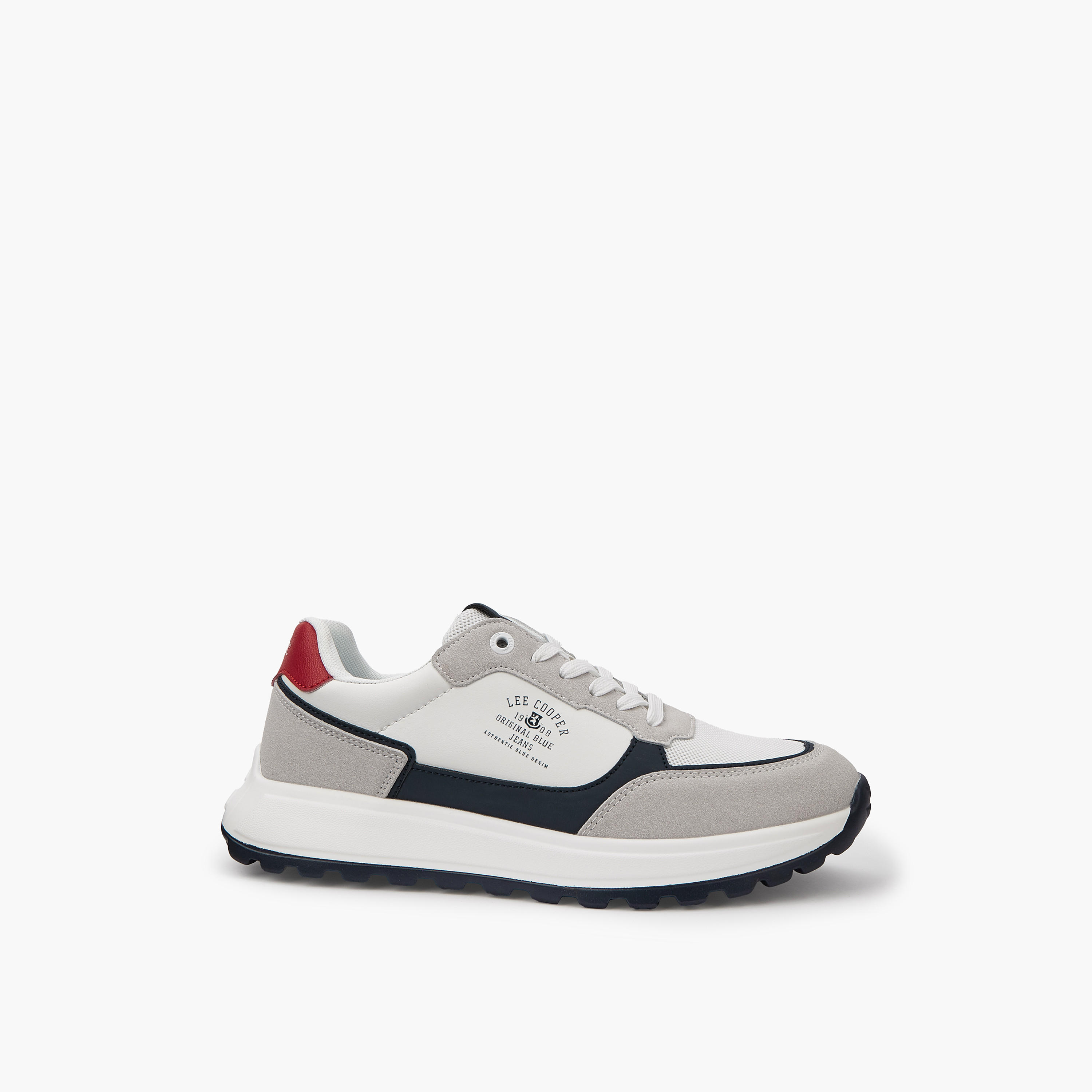 Lee Cooper Men's Panelled Lace-Up Ortholite Sneakers-men-shoes-sneakers-image-2